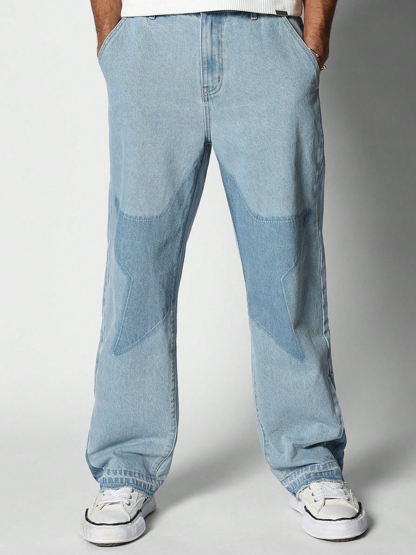 Flare Fit Jean With Star Insert Detail