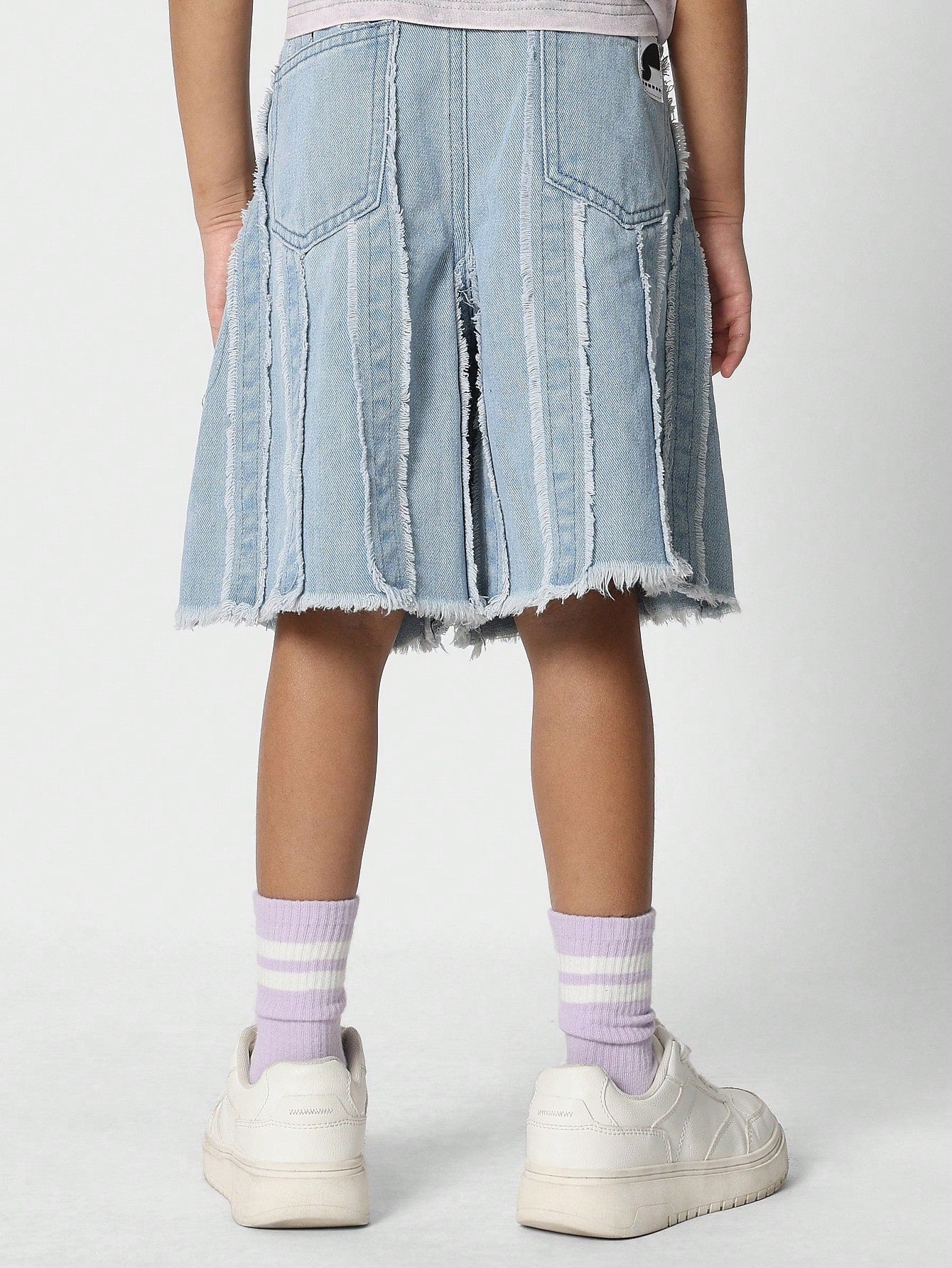 Tween Girls Raw Edge Denim Short