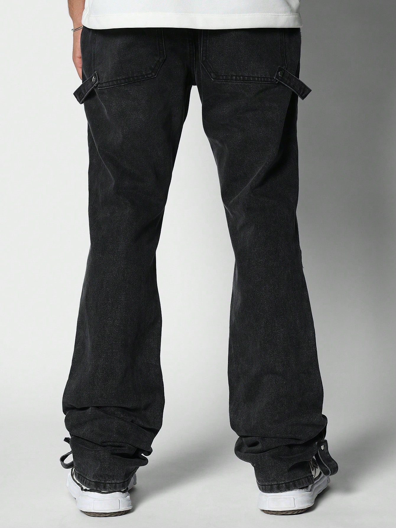 Flare Fit Workwear Jean With Side Tab Zipper Detail