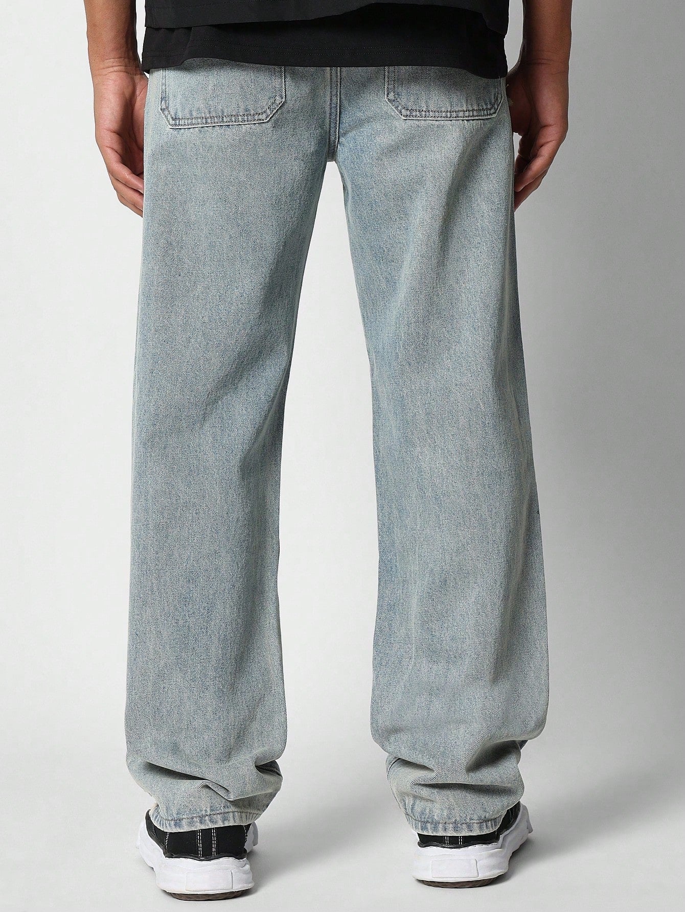 Flare Fit Jean With Raw Edge Seam Detail