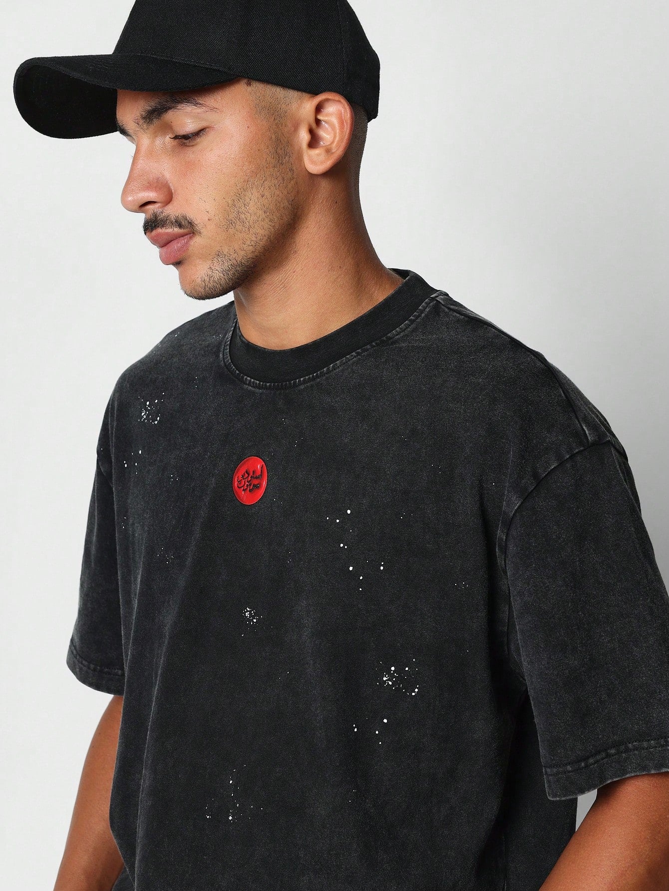 Regular Fit Washed Tee With Print