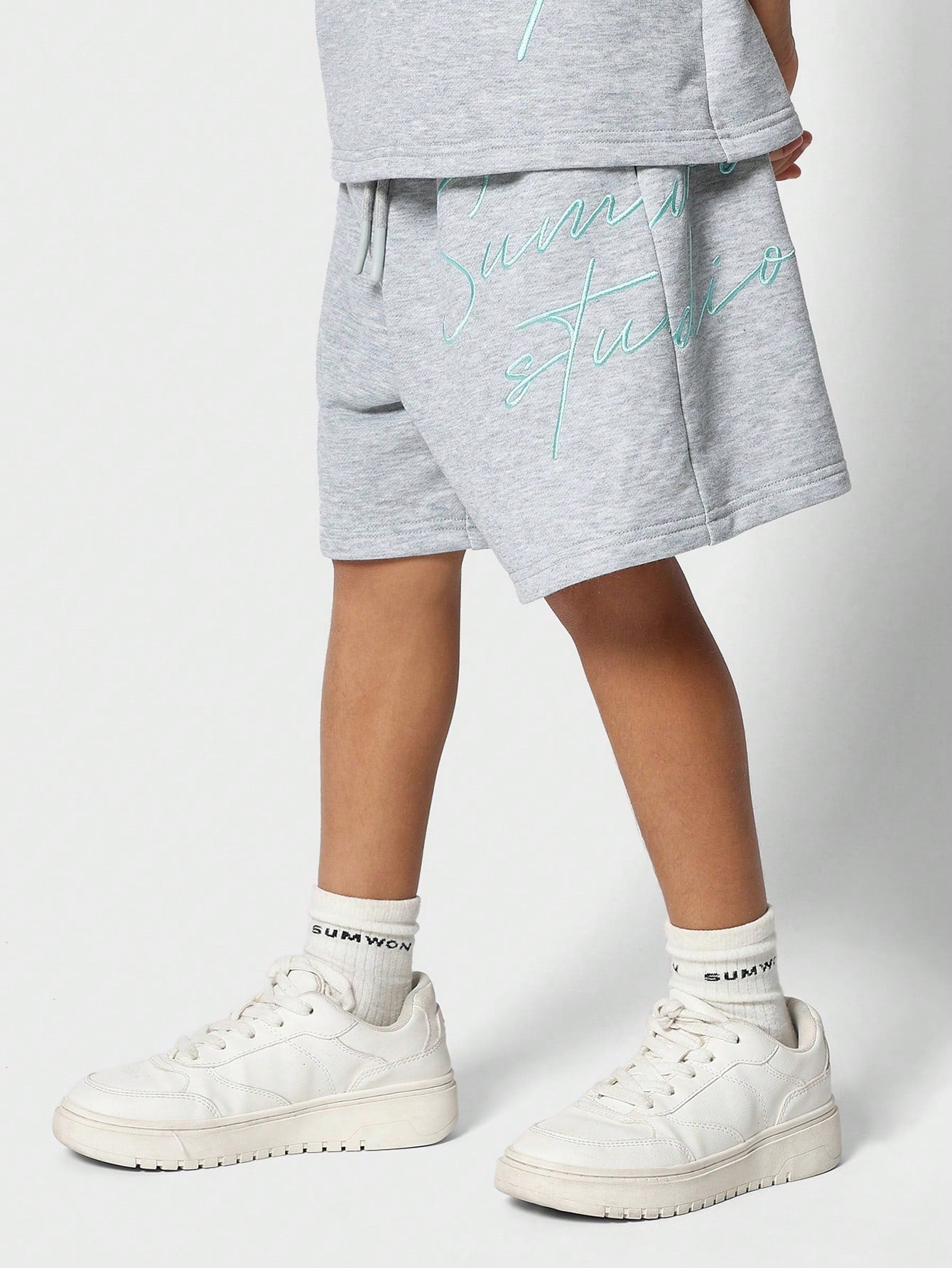 Tween Boys Everyday Play Oversized Short Sleeve Tee And Short With Embroidery 2 Piece Set