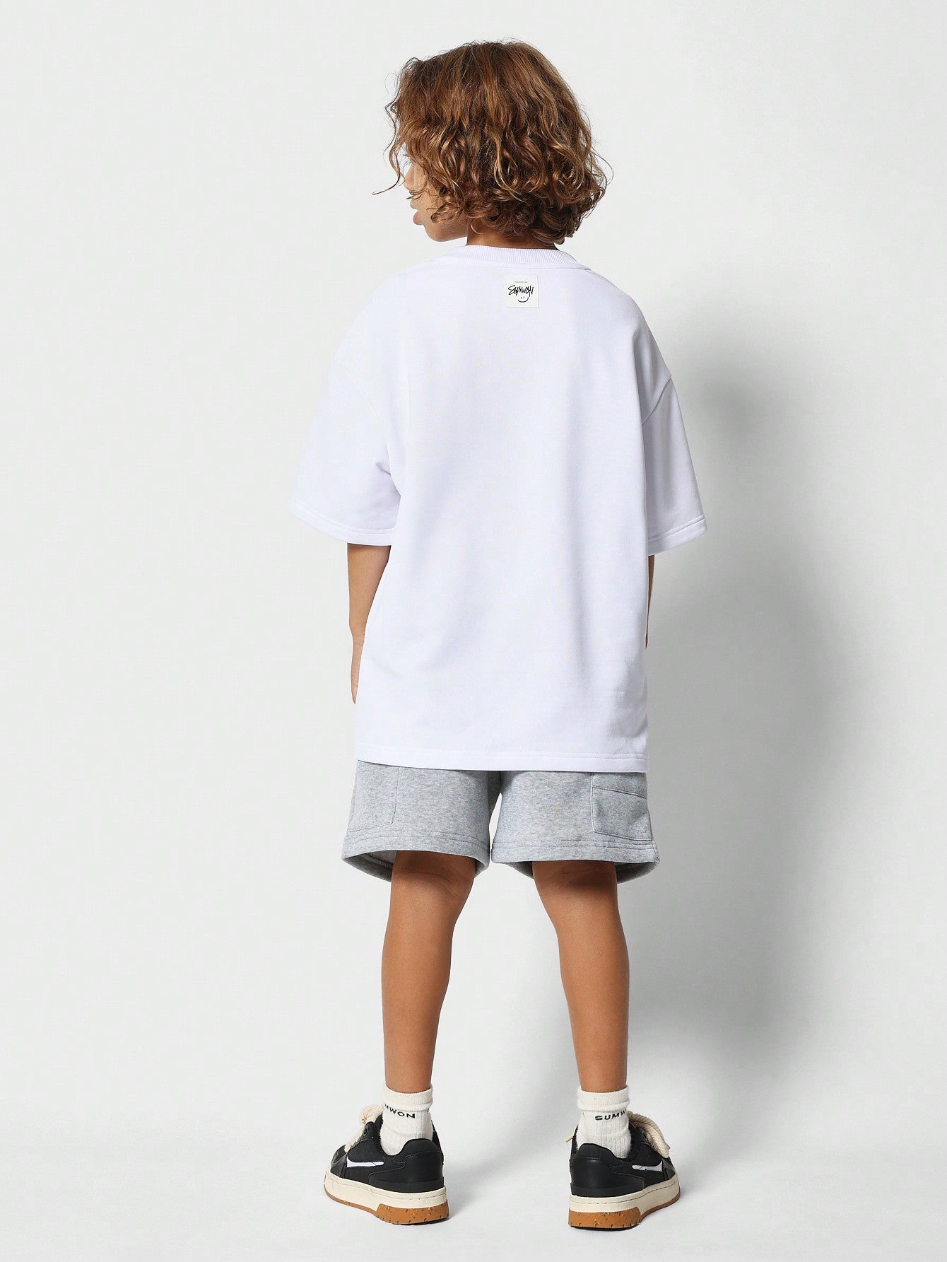 Tween Boys Oversized Fit Tee With Short 2 Piece Set