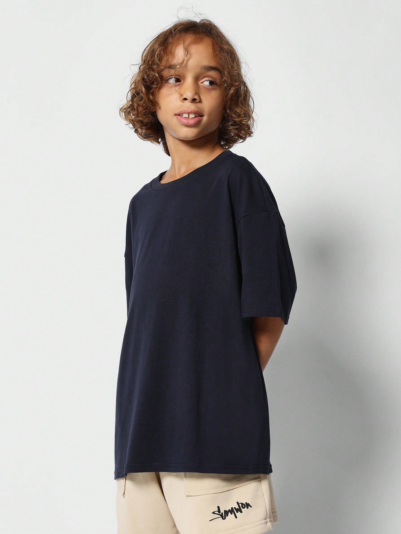 Tween Boys Drop Shoulder Oversized Fit Tee