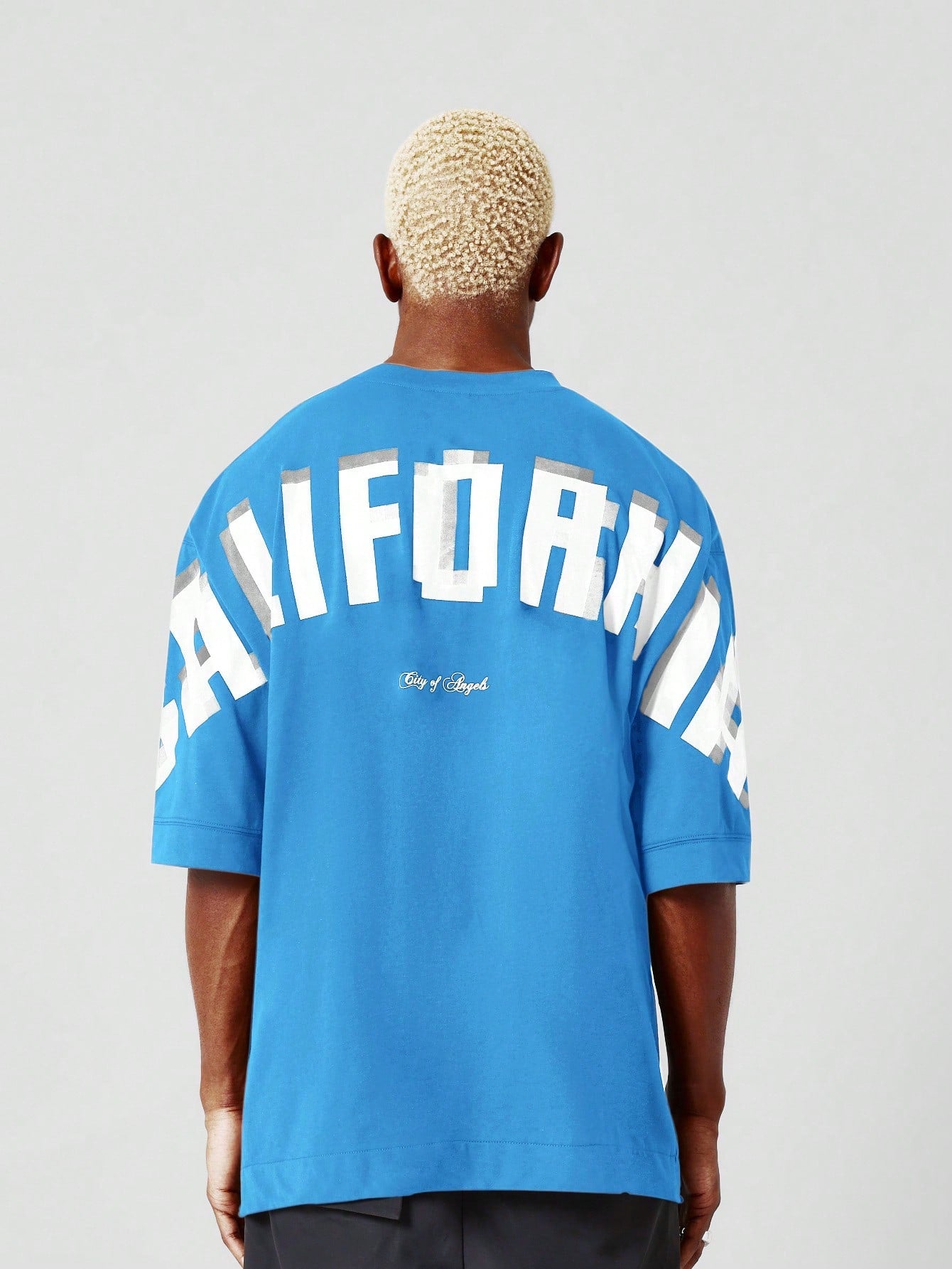 Oversized Fit Tee With California Graphic Print