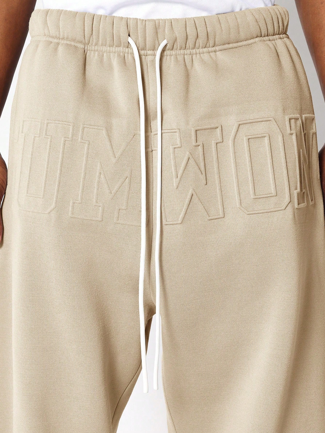 Drop Crotch Jogger With Embossing