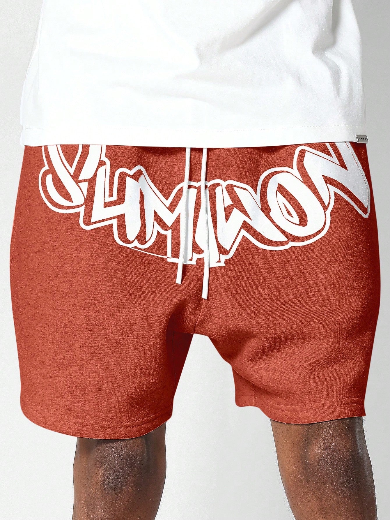 Drop Crotch Short With Front Graphic