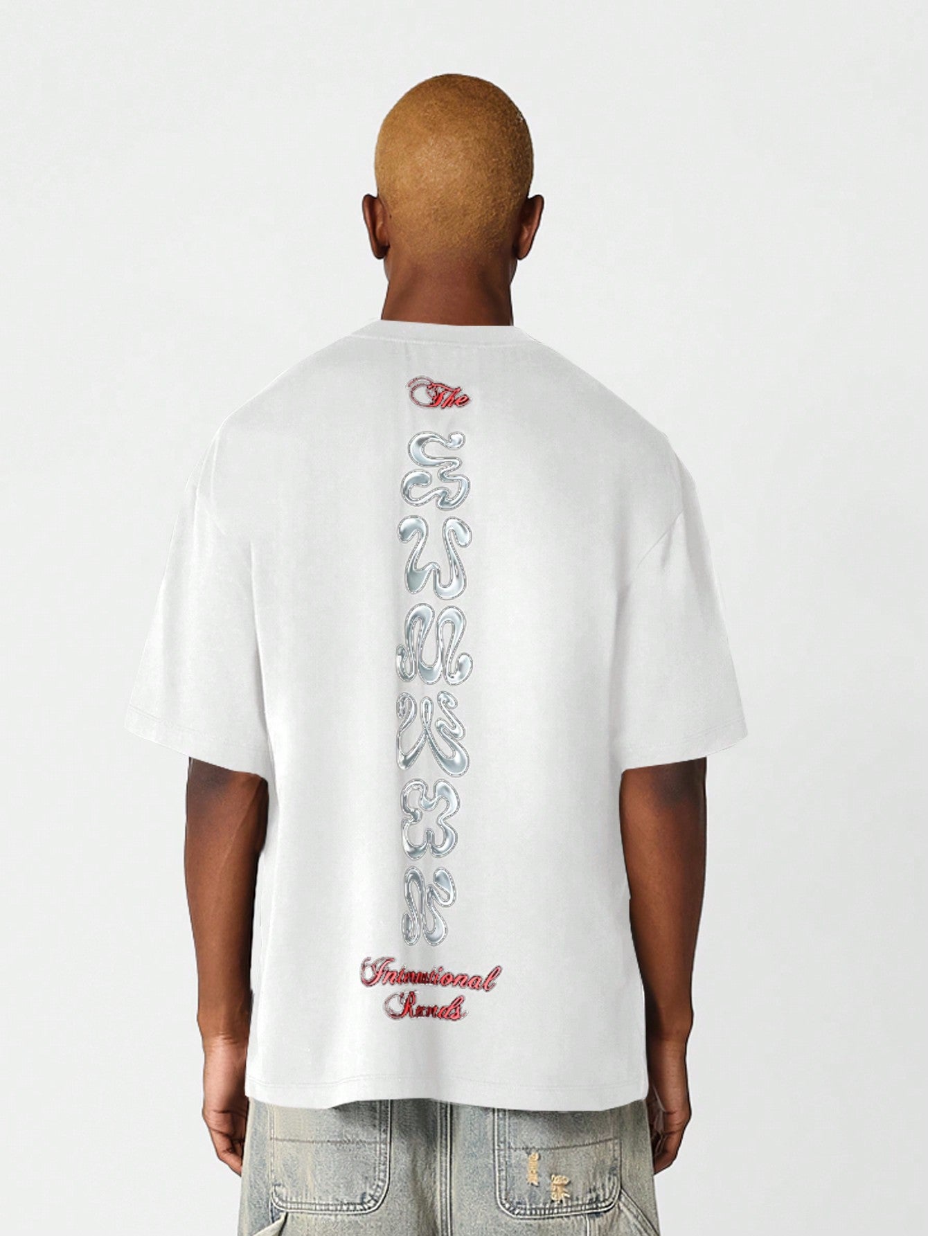 Tee With Front And Back Graphic Print