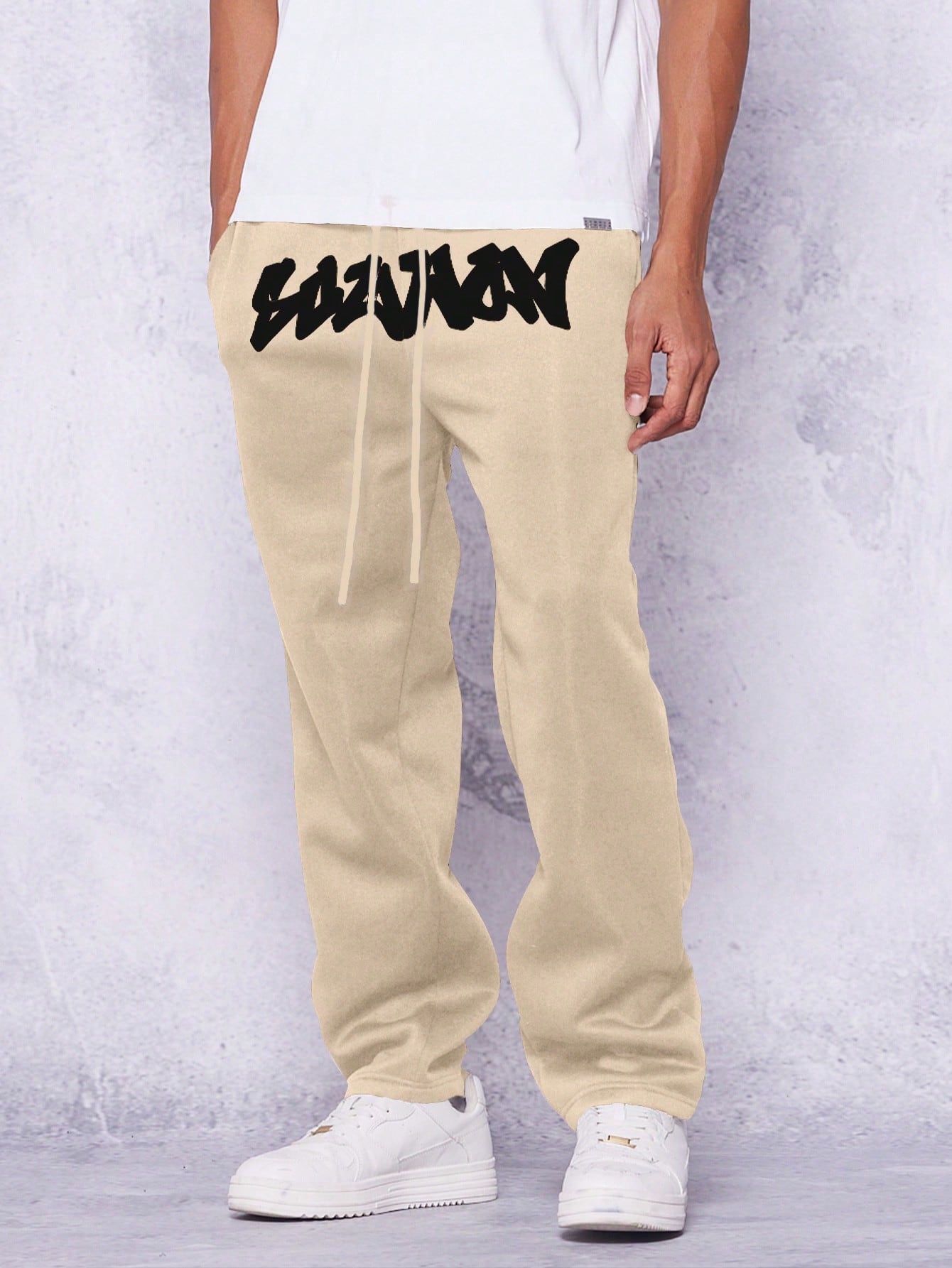 Straight Leg Jogger Pant With Front Graphic