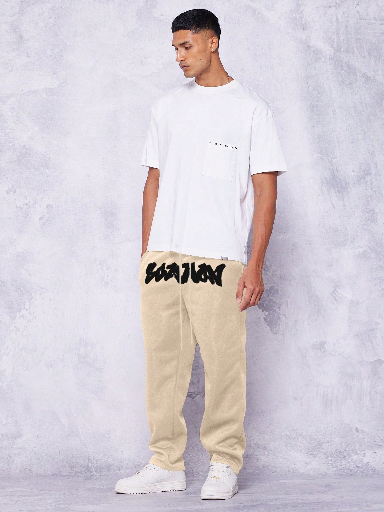 Straight Leg Jogger Pant With Front Graphic