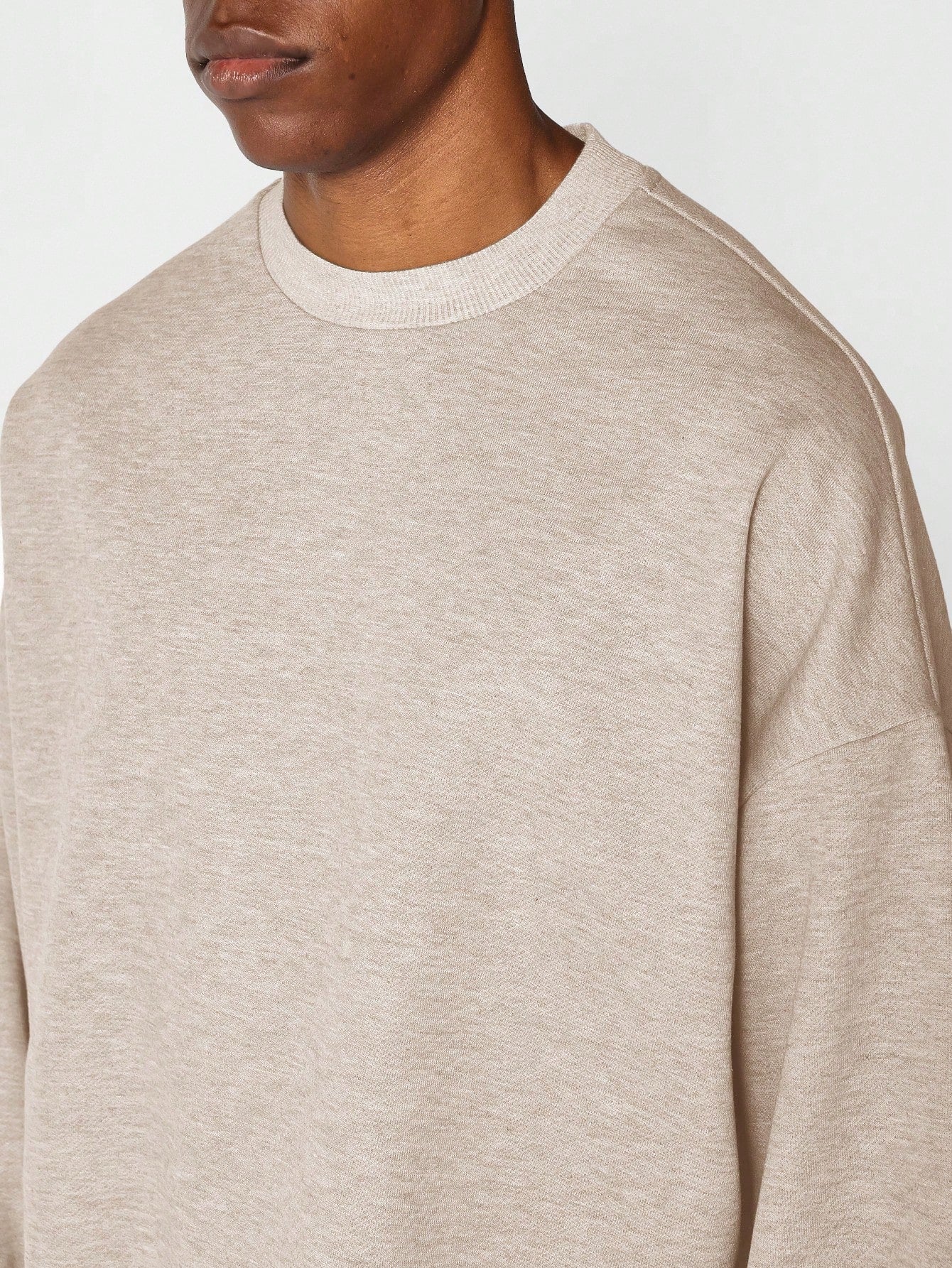 Cropped Crew Neck Sweatshirt