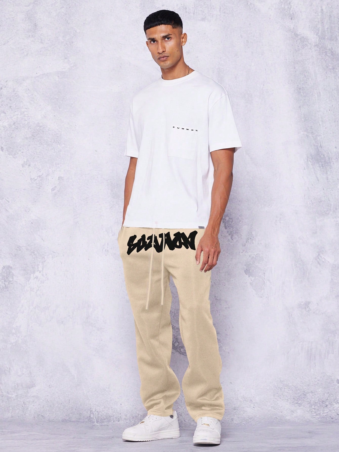 Straight Leg Jogger Pant With Front Graphic