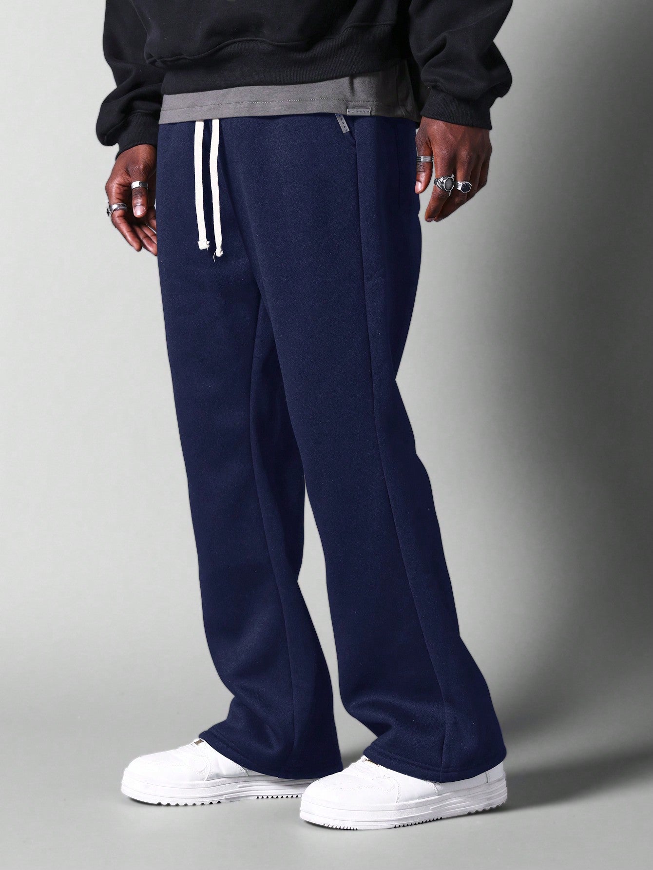 Flare Fit Sweatpants With Drawcords