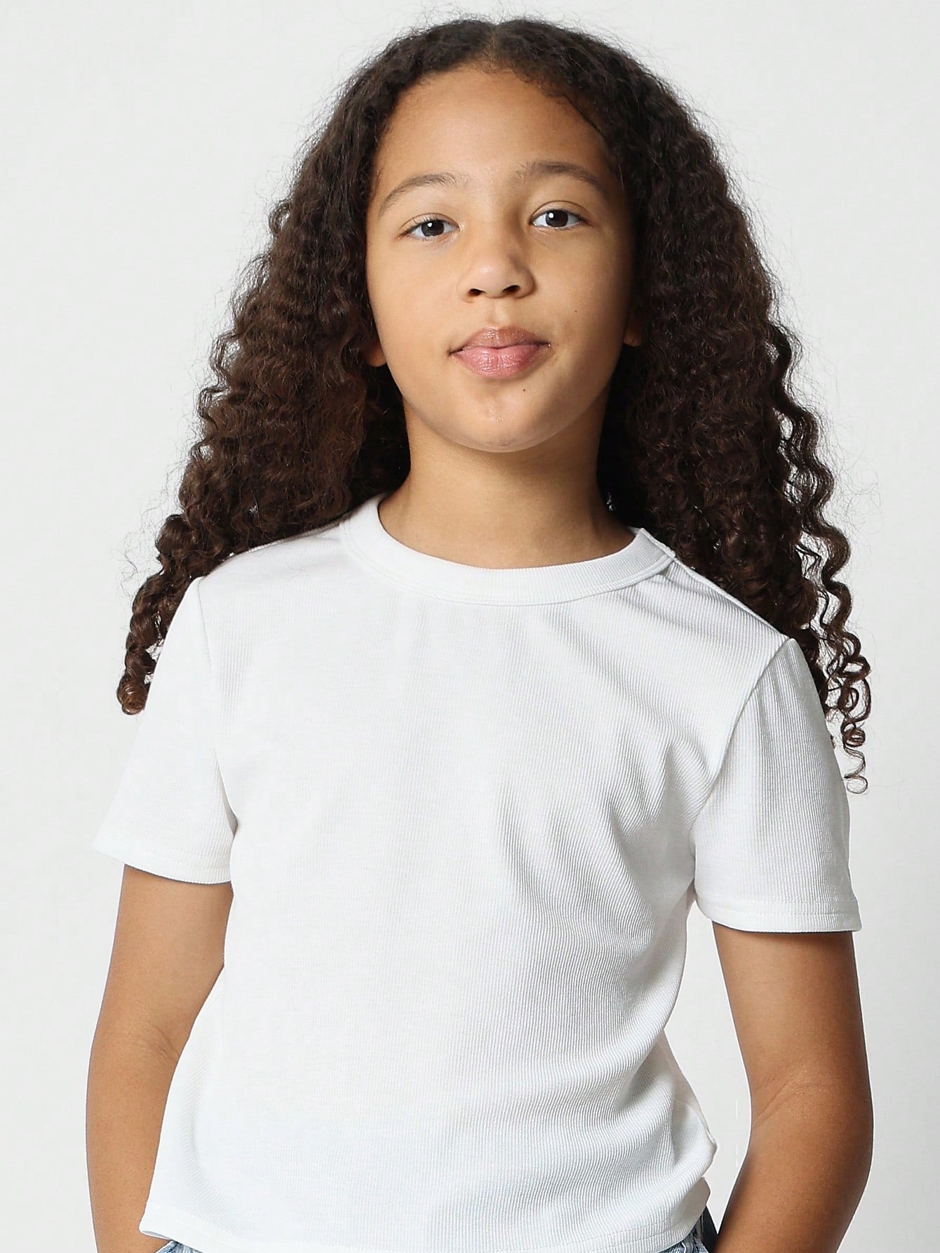 Tween Girls Ribbed Tee