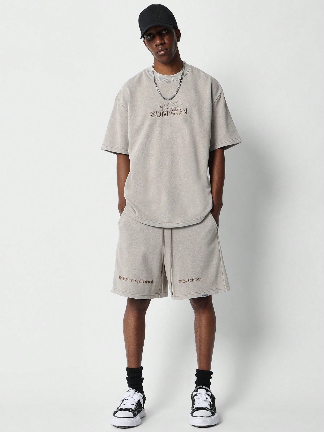 Heavyweight Oversized Fit Tee And Short 2 Piece Set