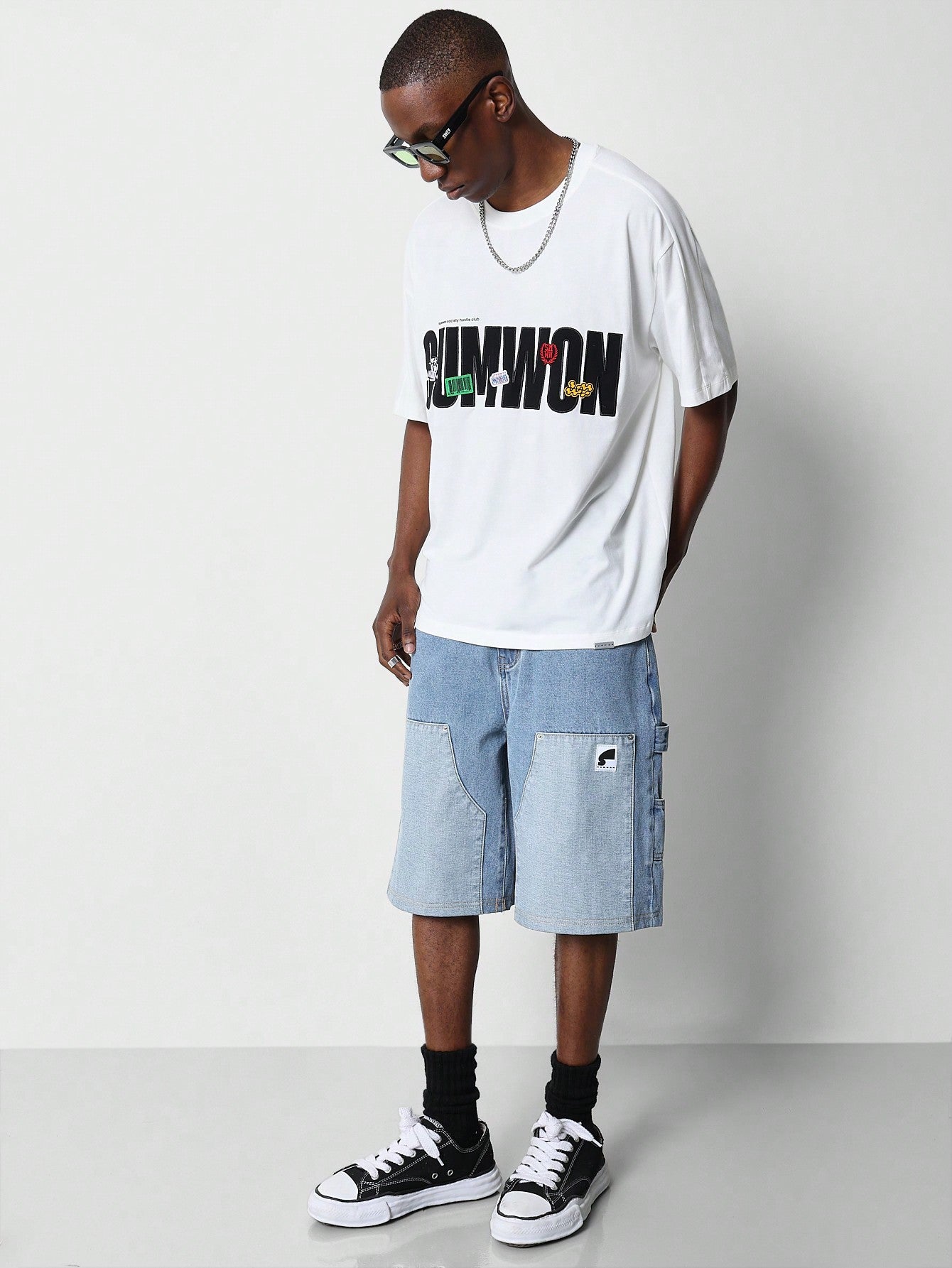 Regular Fit Short Sleeve Tee With Embroidered Patch