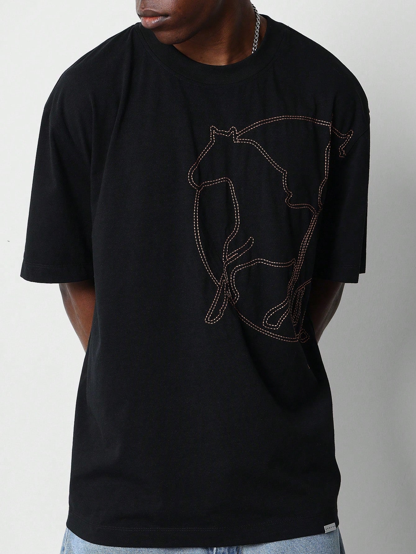 Tee With Western Graphic Print For Daily Wear