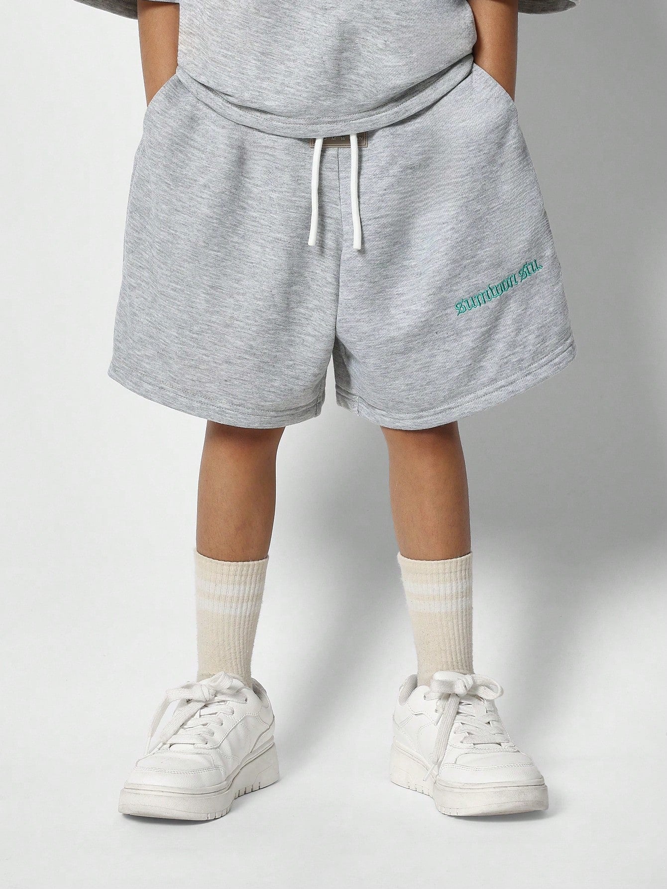 Tween Girls Oversized Fit Baller Tee And Short 2 Piece Set