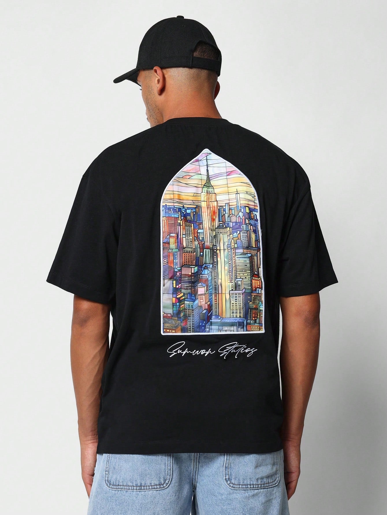 Tee With Stained Glass Window Print