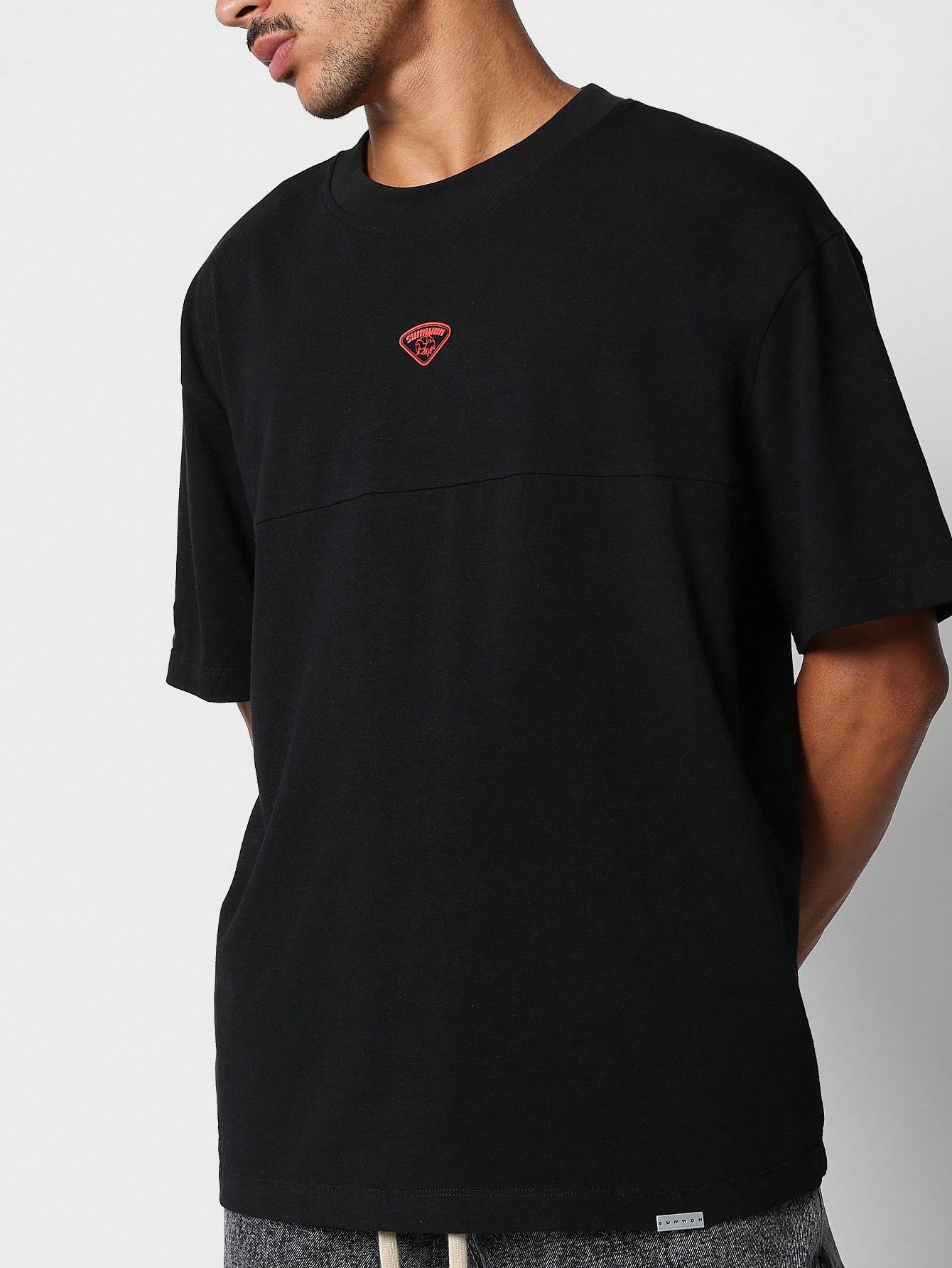 Regular Fit Tee With Back Print