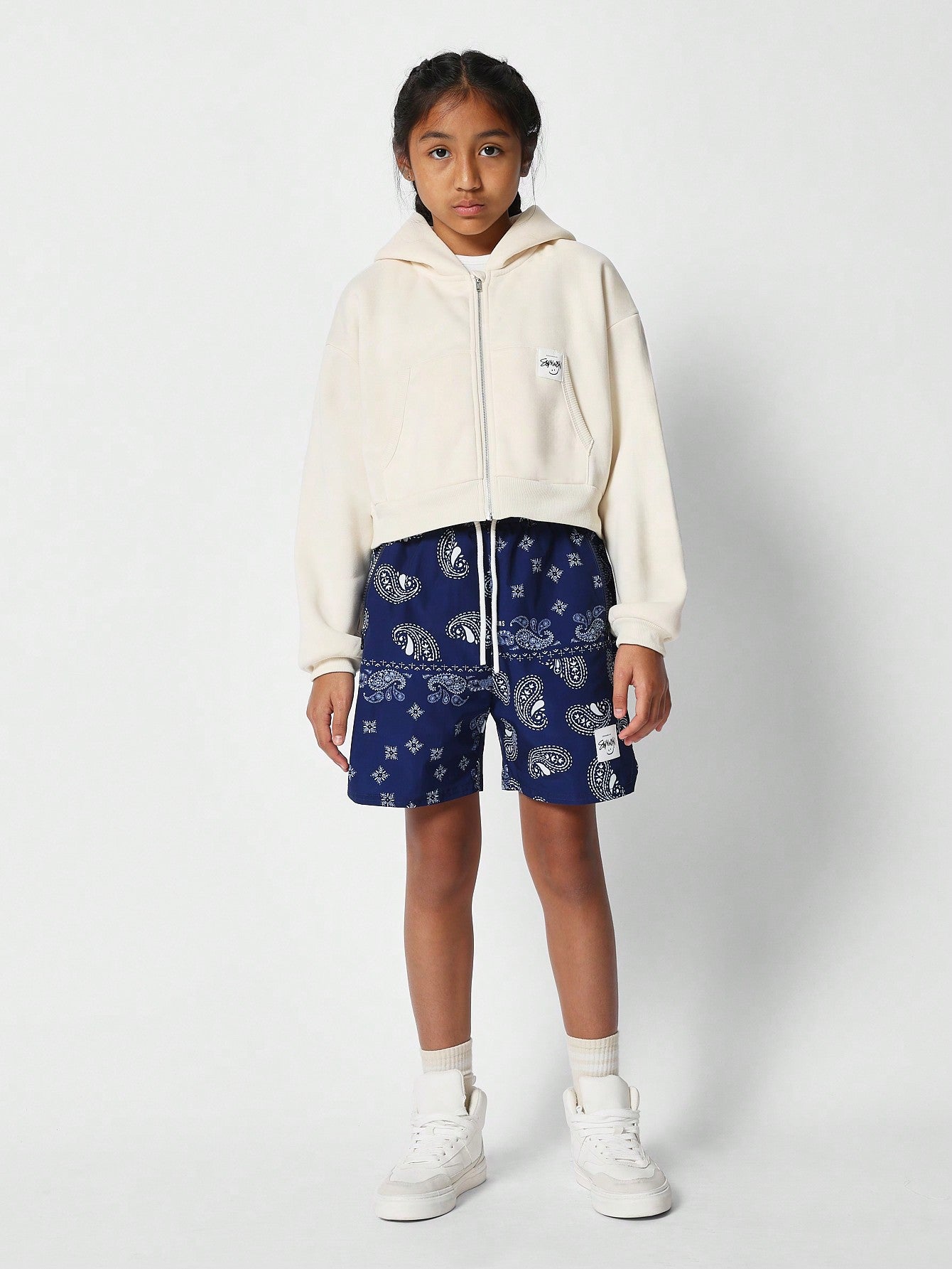 Kids Unisex Paisley Nylon Short