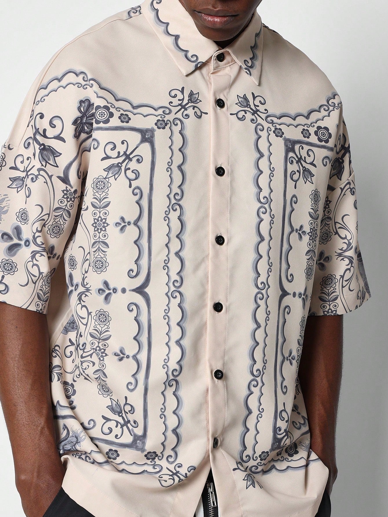 Relaxed Fit Shirt With All Over Print