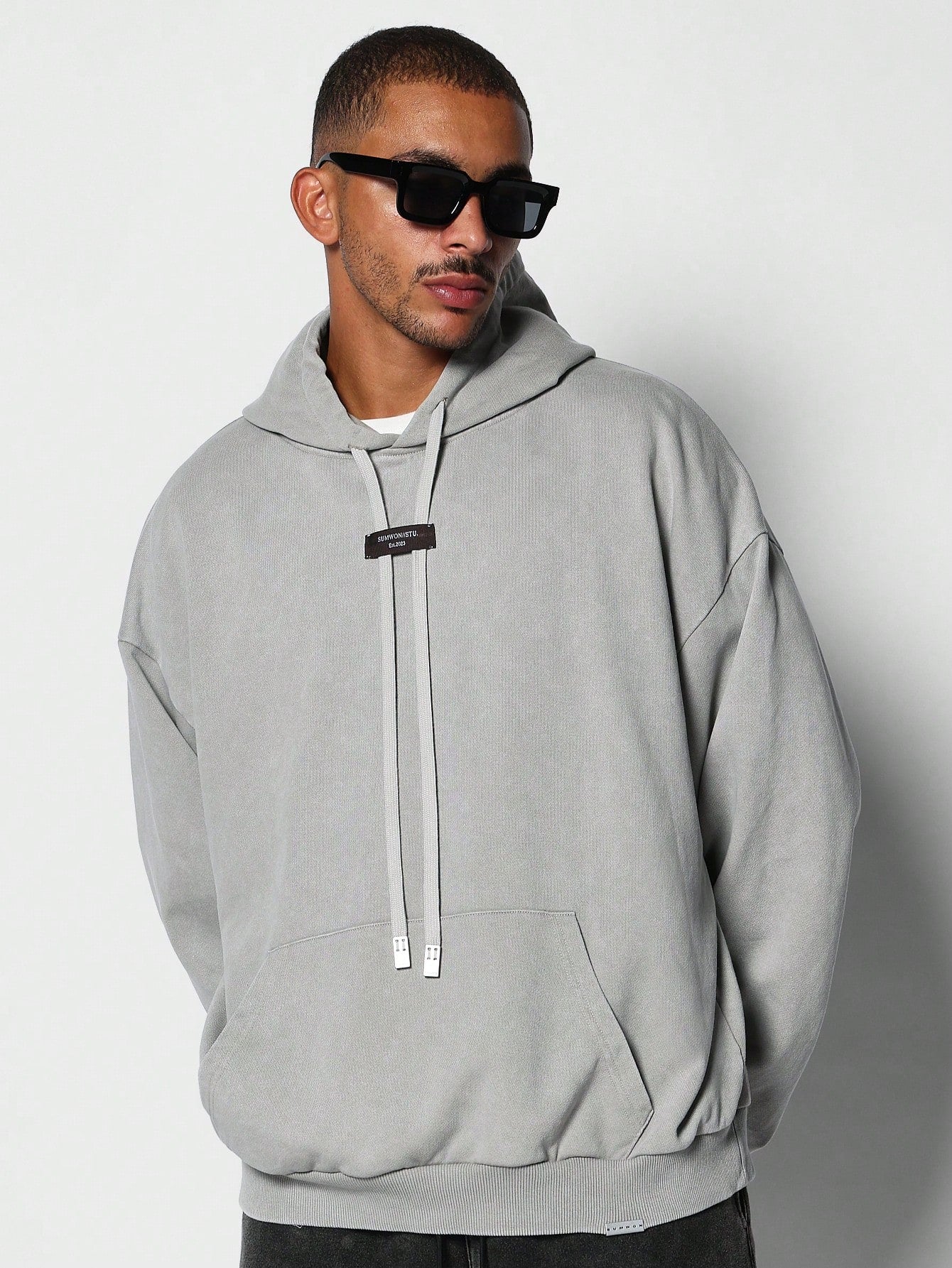 Regular Fit Essential Overhead Hoodie With Back Graphic Print