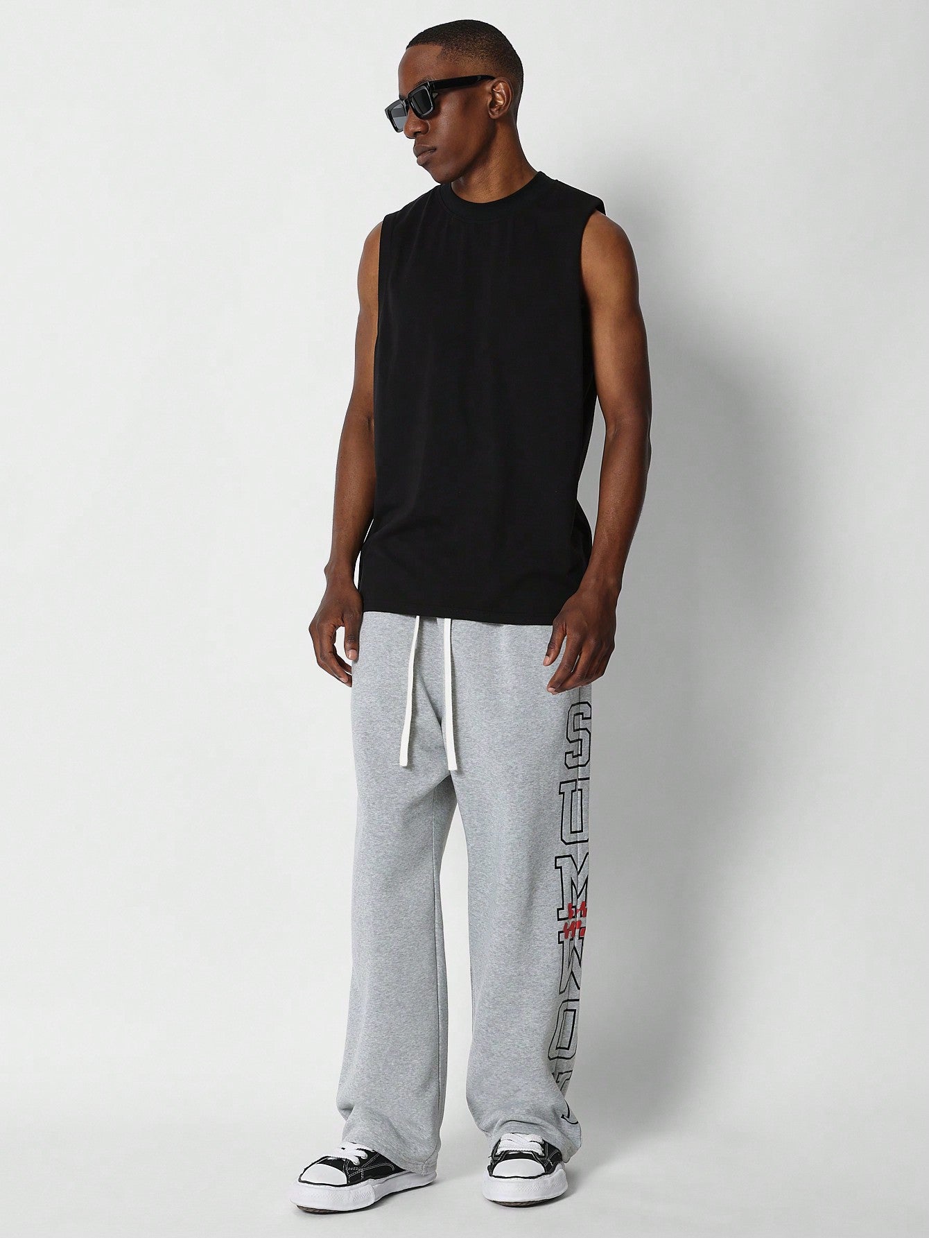 Drop Crotch Jogger Pant With Front Graphic