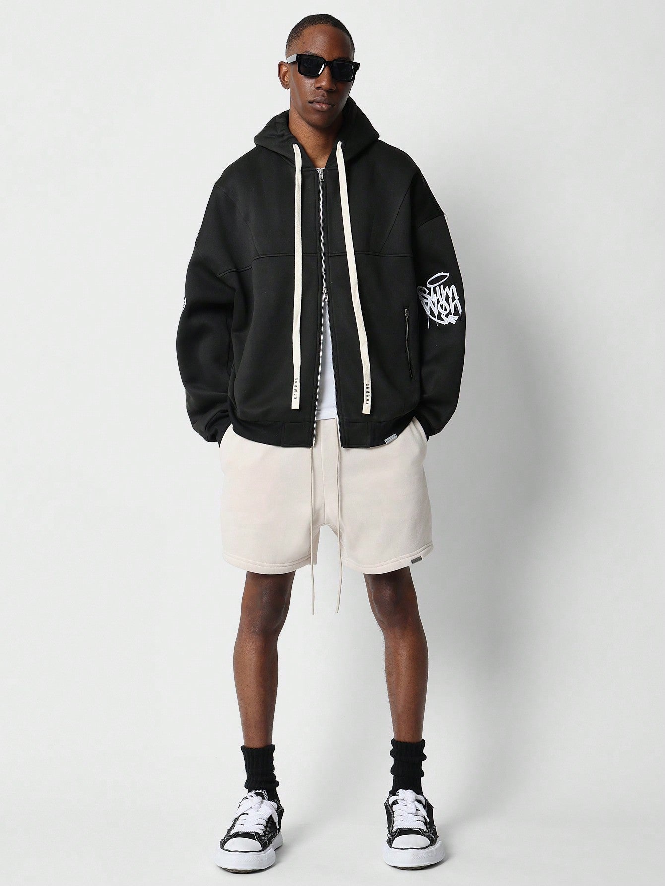 Zip-Through Hoodie With Back Print