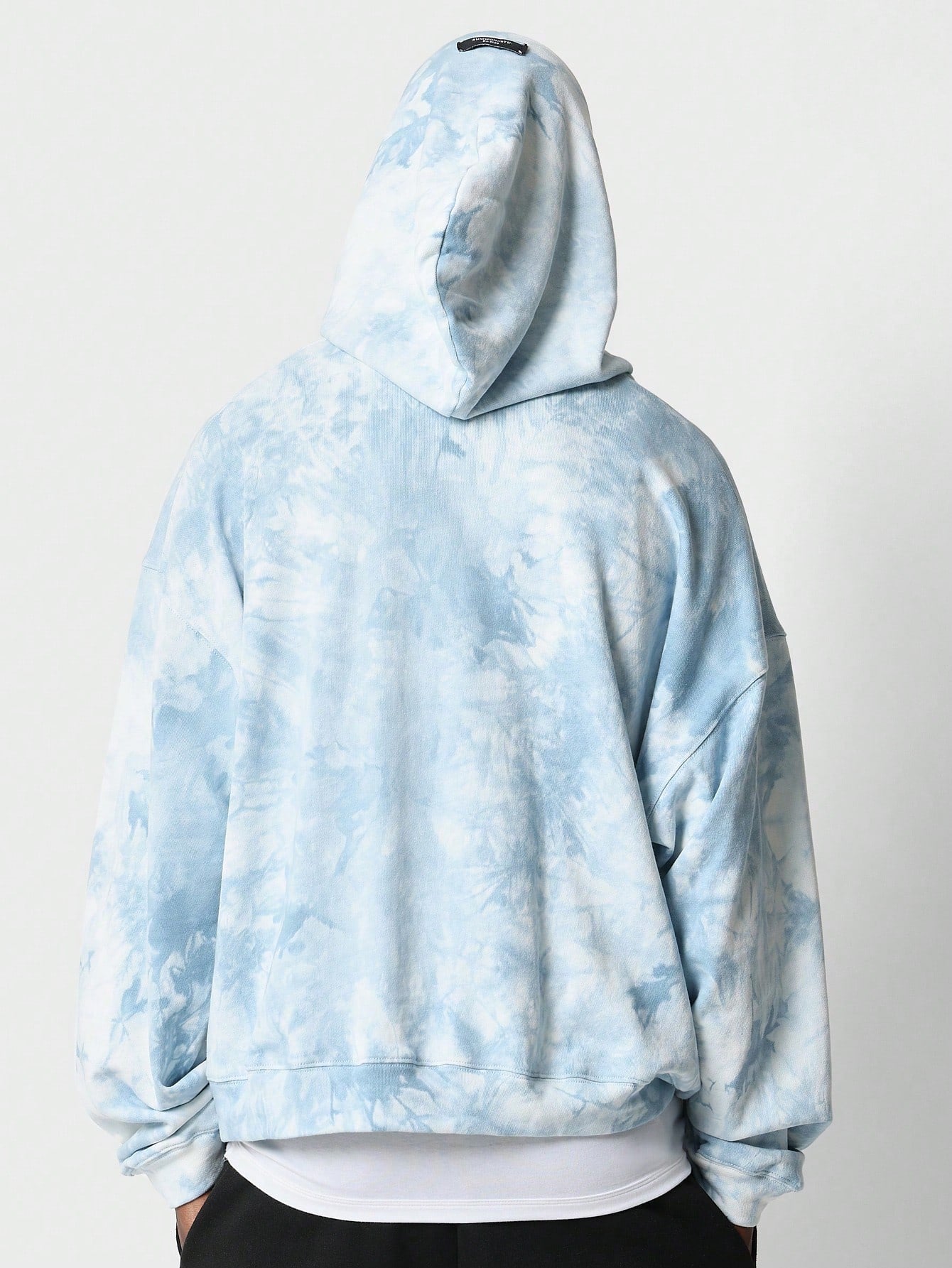 Oversized Tie-Dye Hoodie With Front Graphic Print