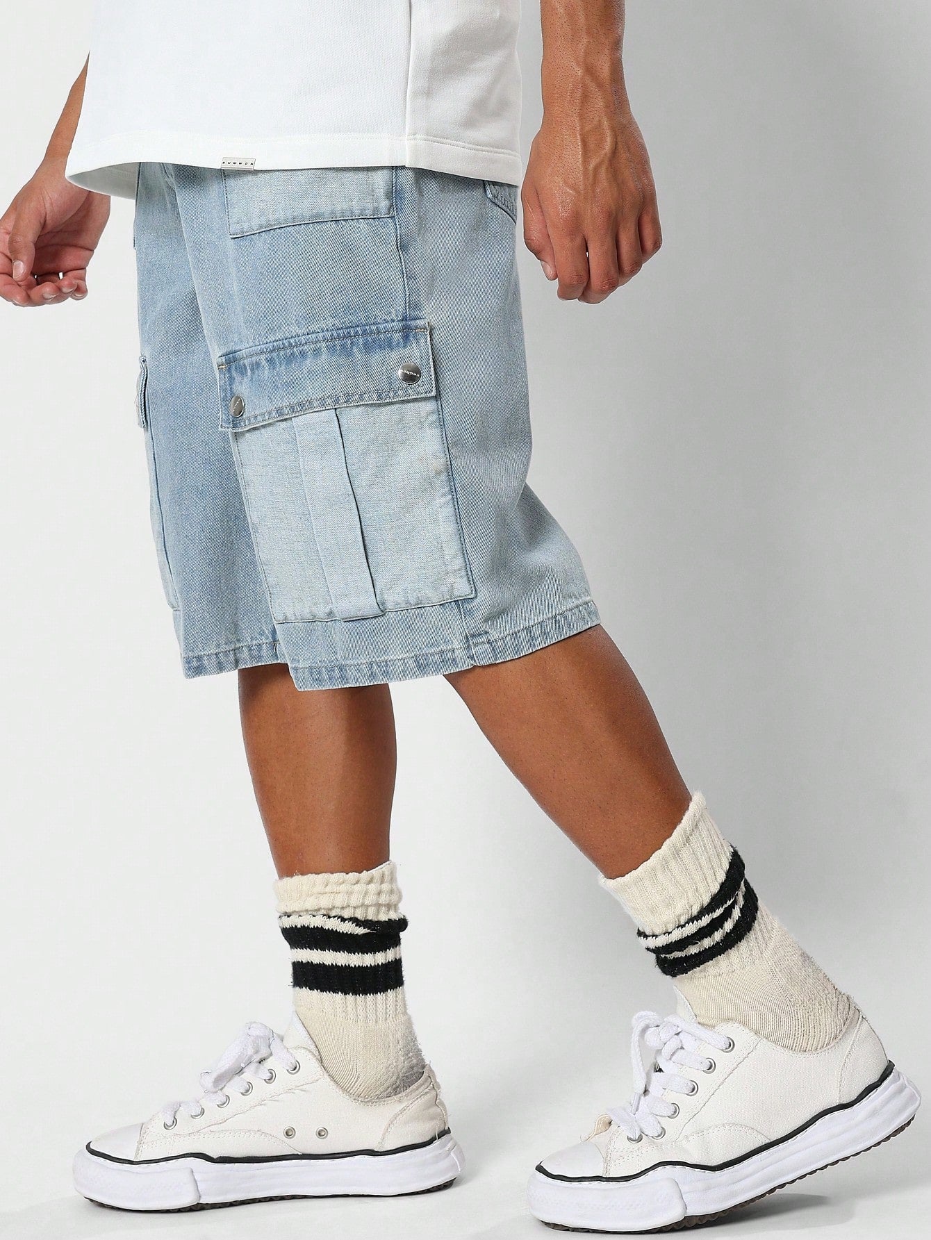 Denim Cargo Jort