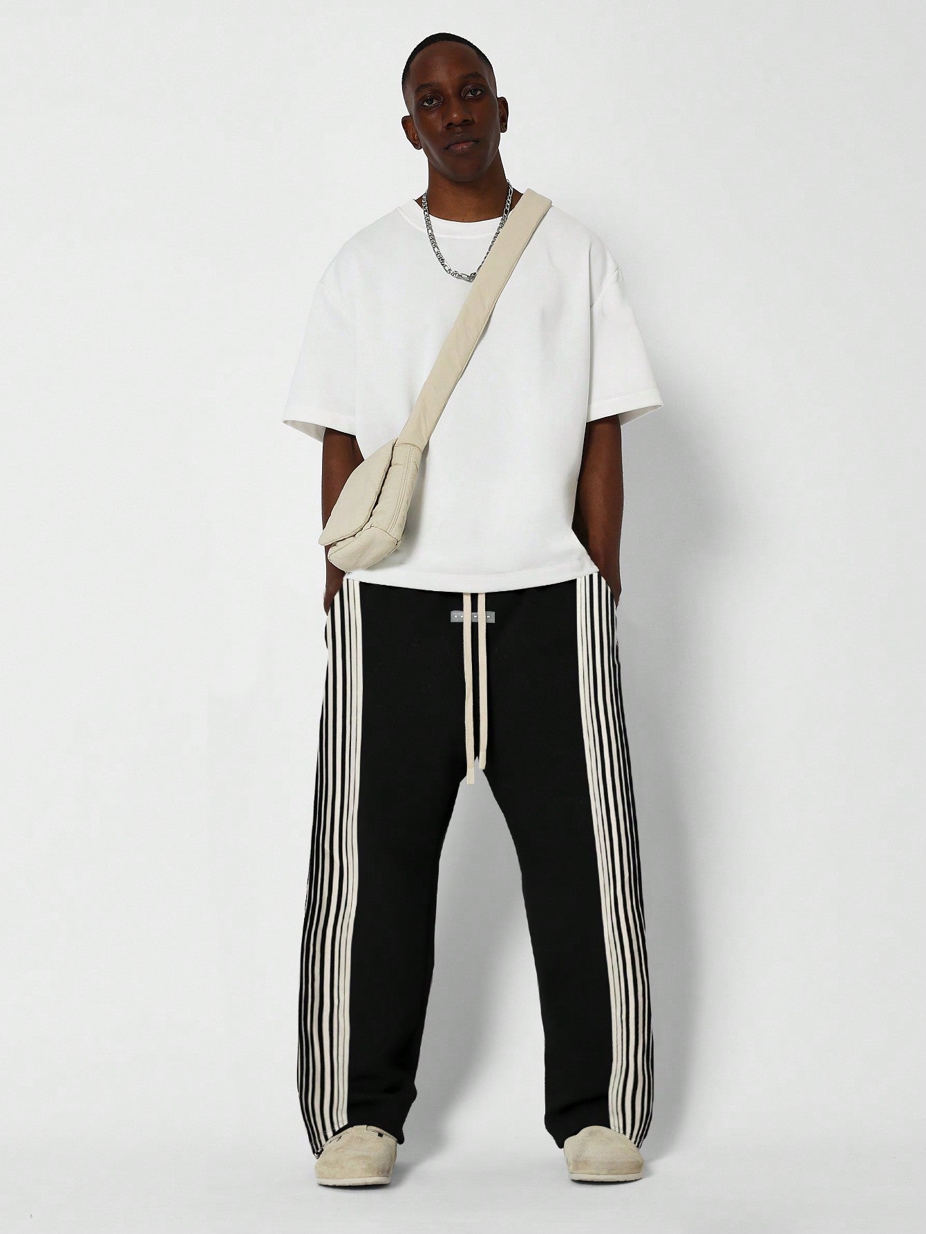 Straight Fit Jogger With Side Tape Detail