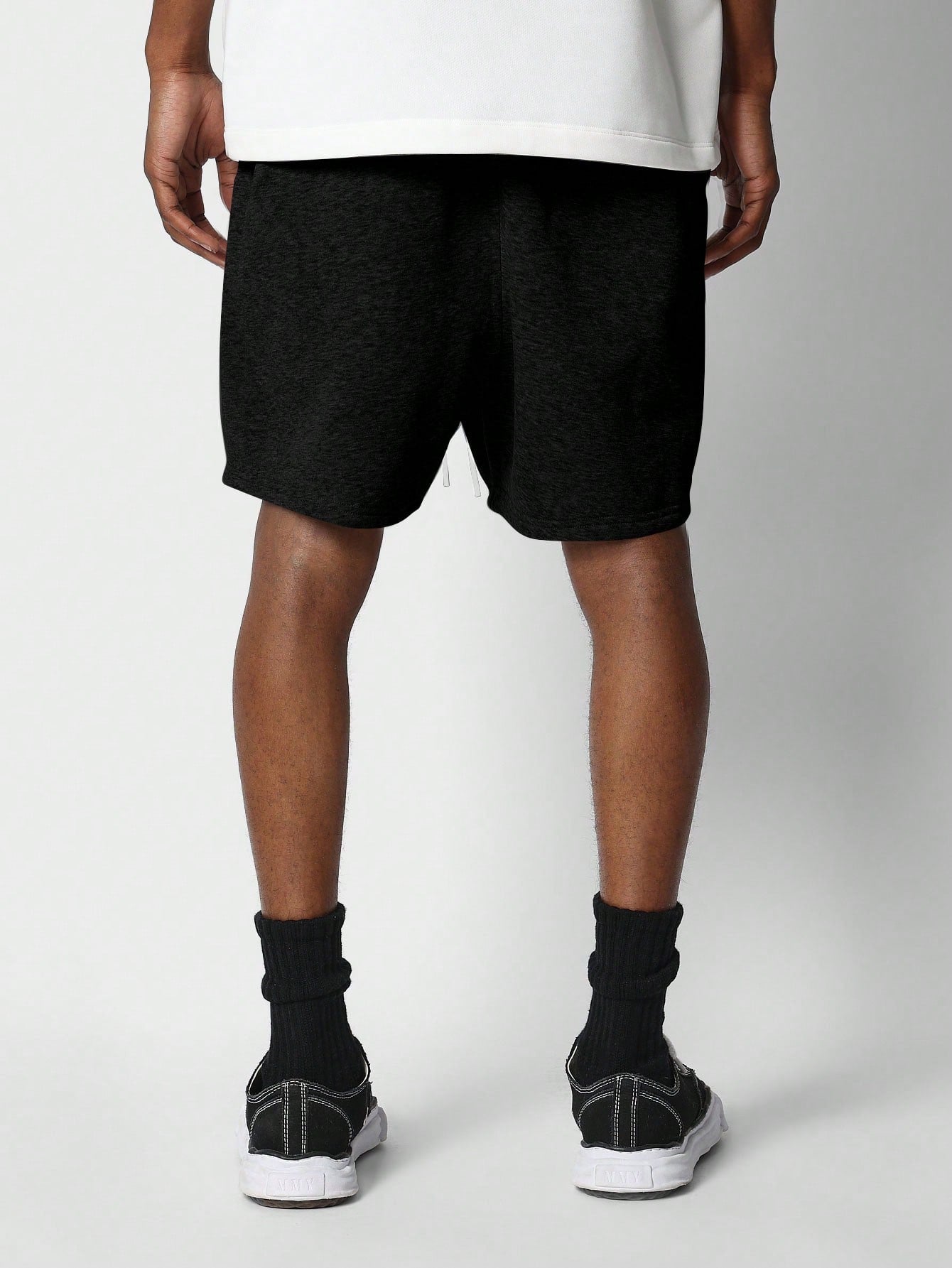 Drop Crotch Short With Front Graphic Print