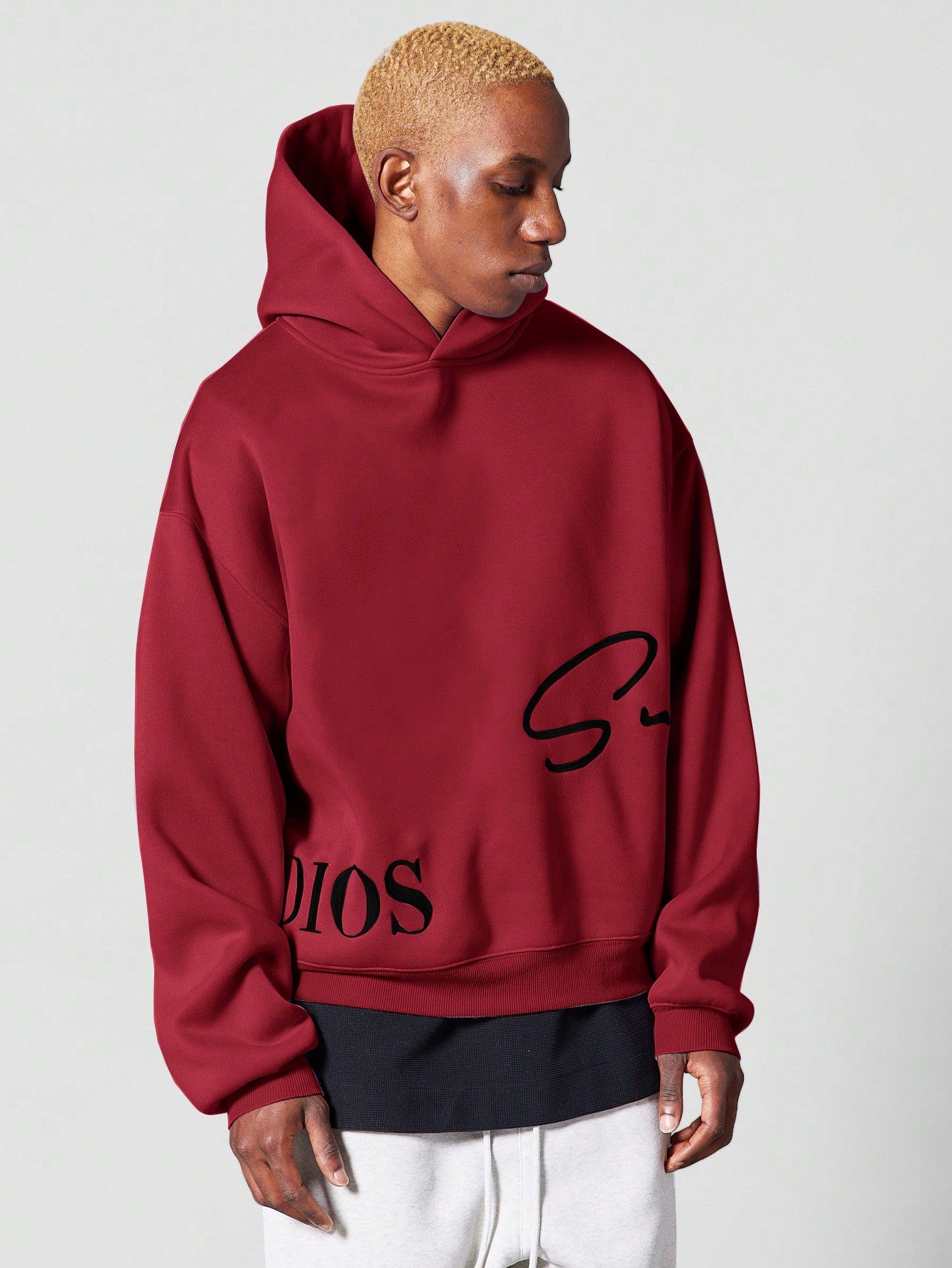 Regular Fit Overhead Hoodie With Signature Embroidery