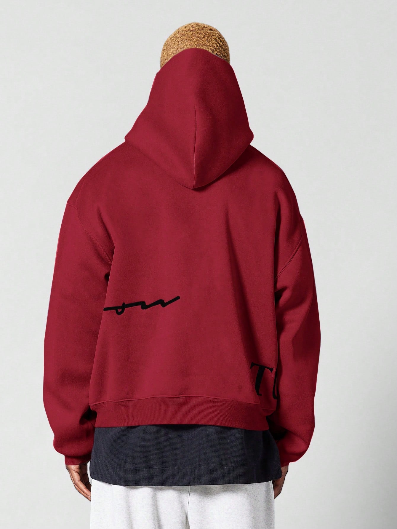 Regular Fit Overhead Hoodie With Signature Embroidery