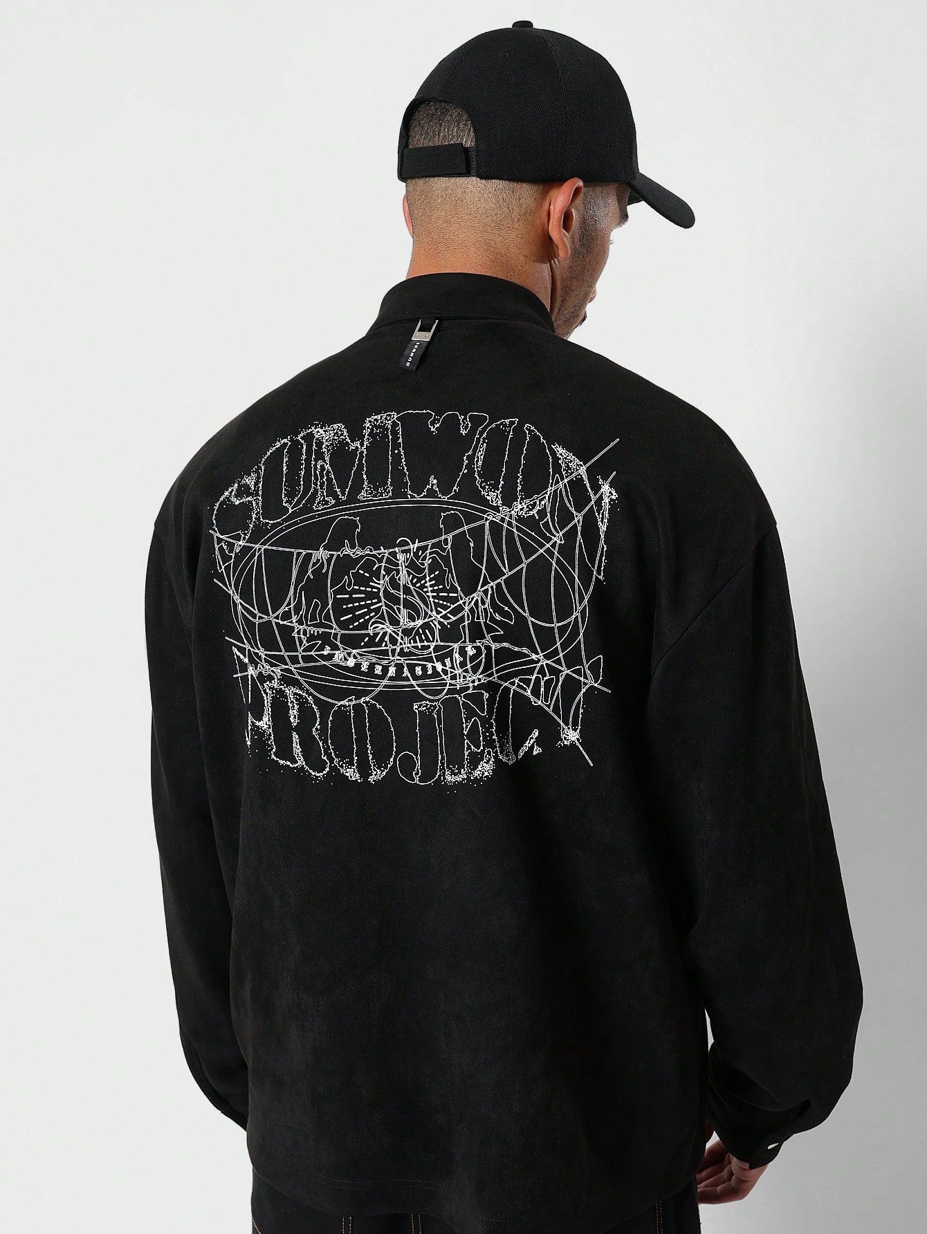 Zip Through Jacket With Back Embroidery