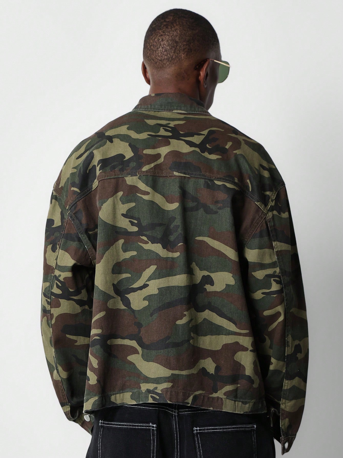 Zip Through Camo Cargo Shirt