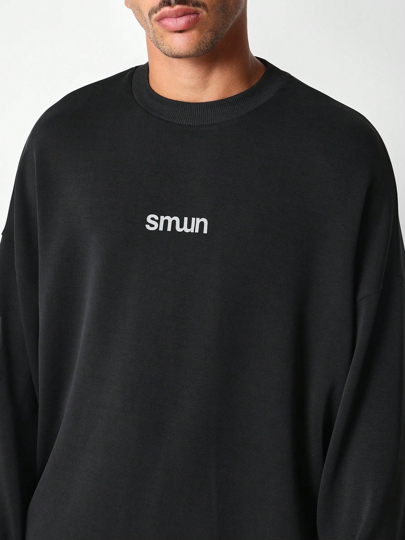 Oversized Fit Sweatshirt With Front And Back Graphic Print