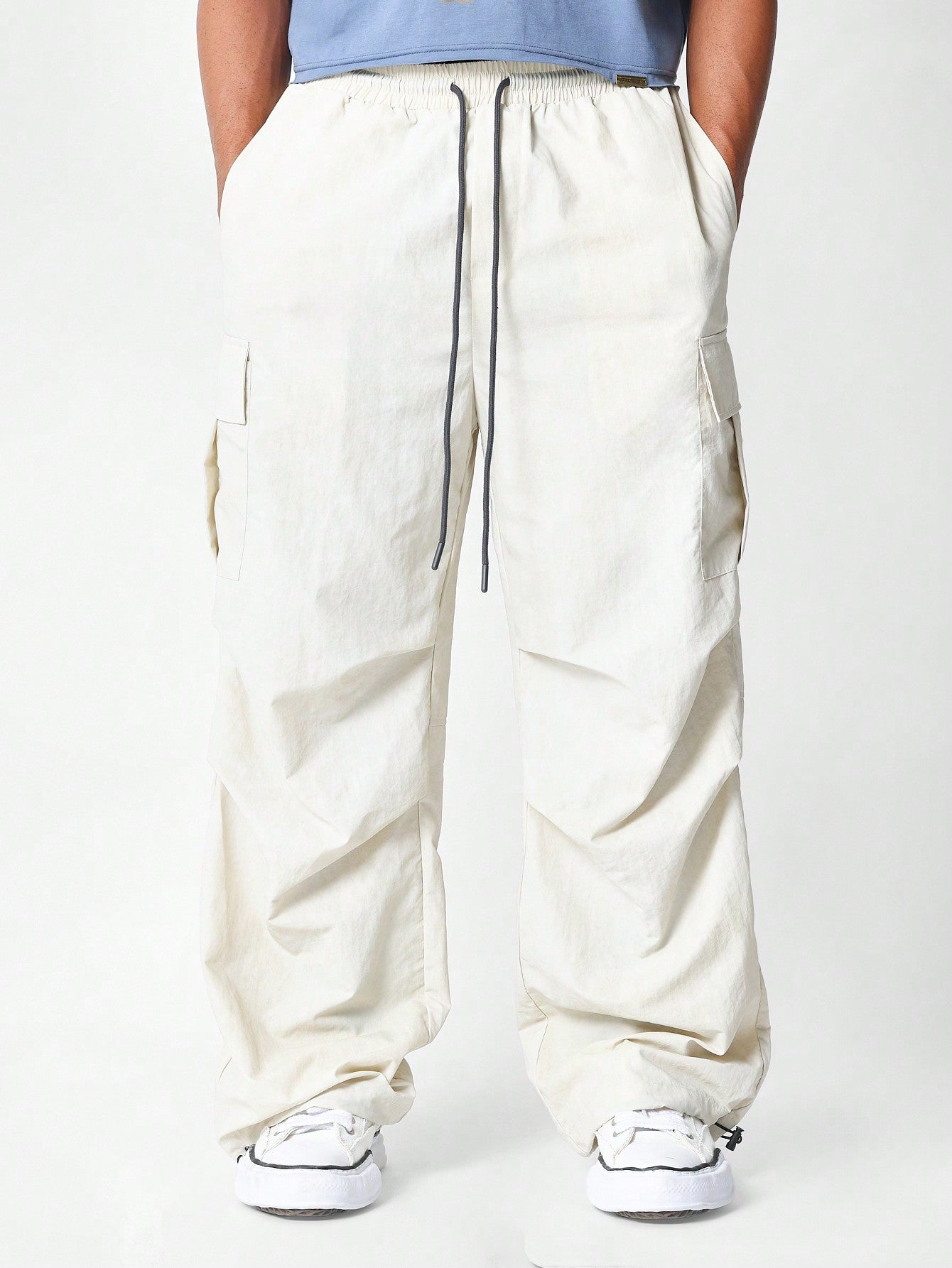 Loose Fit Cargo Pant With Drawcords