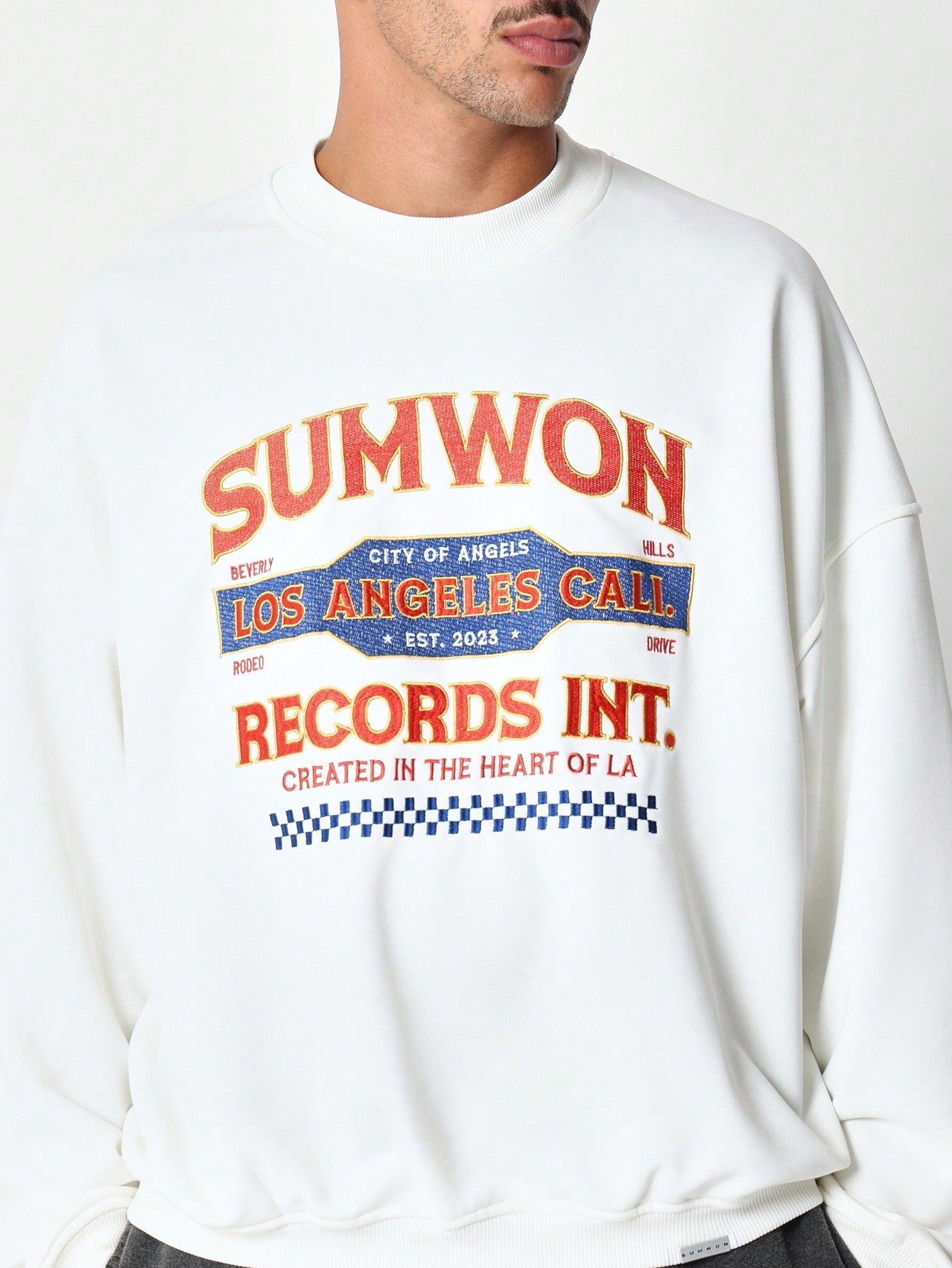 Regular Fit Sweatshirt With Vintage Seam Print