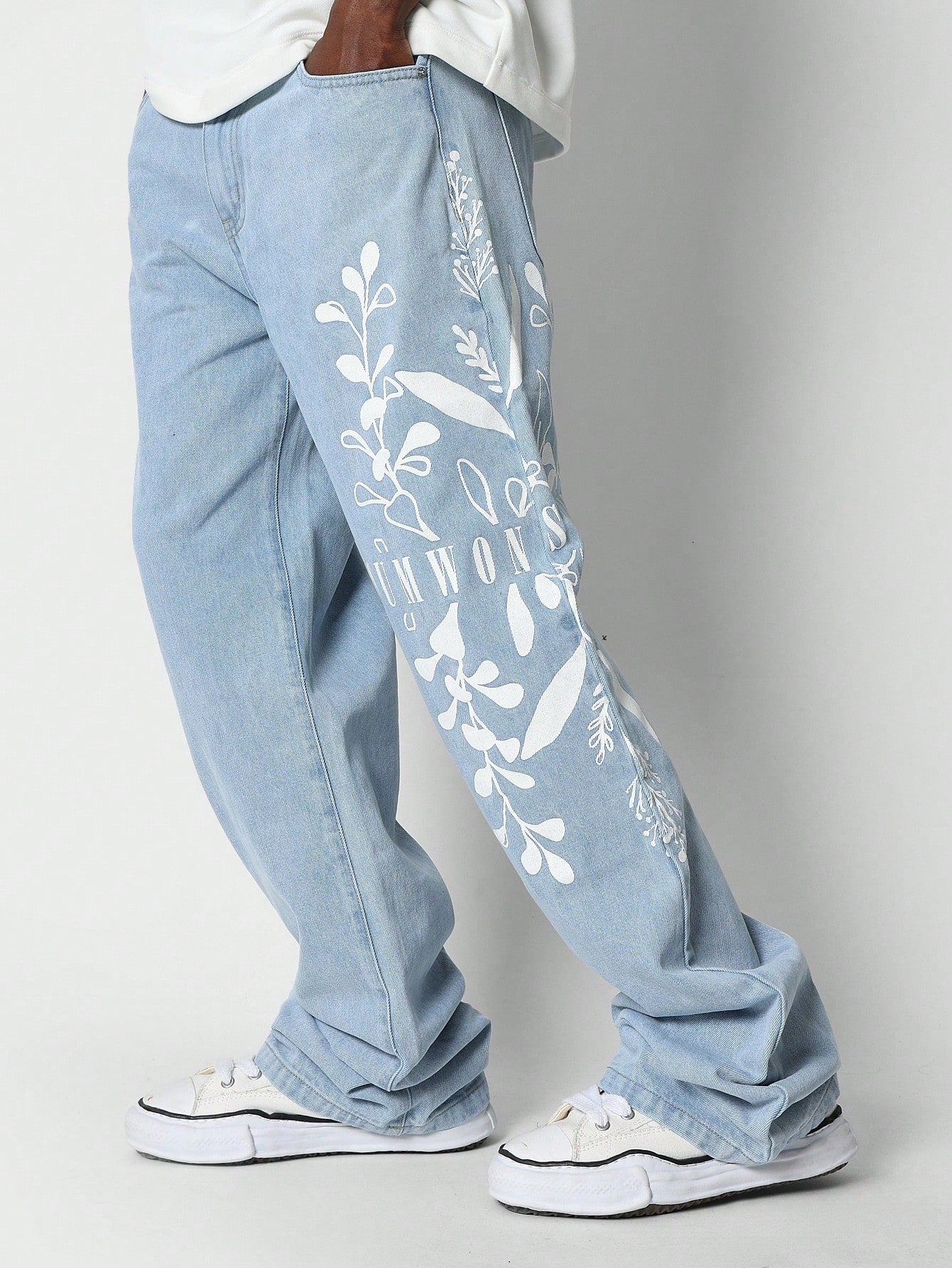Loose Fit Jean With Print