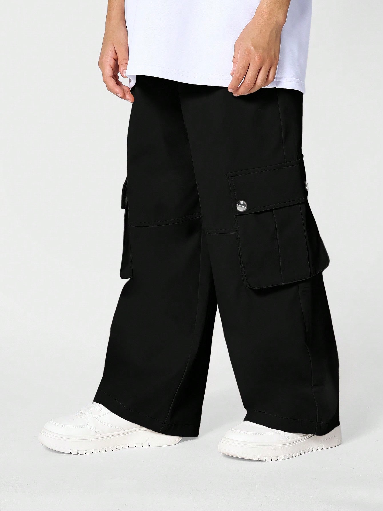 Tween Girl Pull On Black Cargo Pant