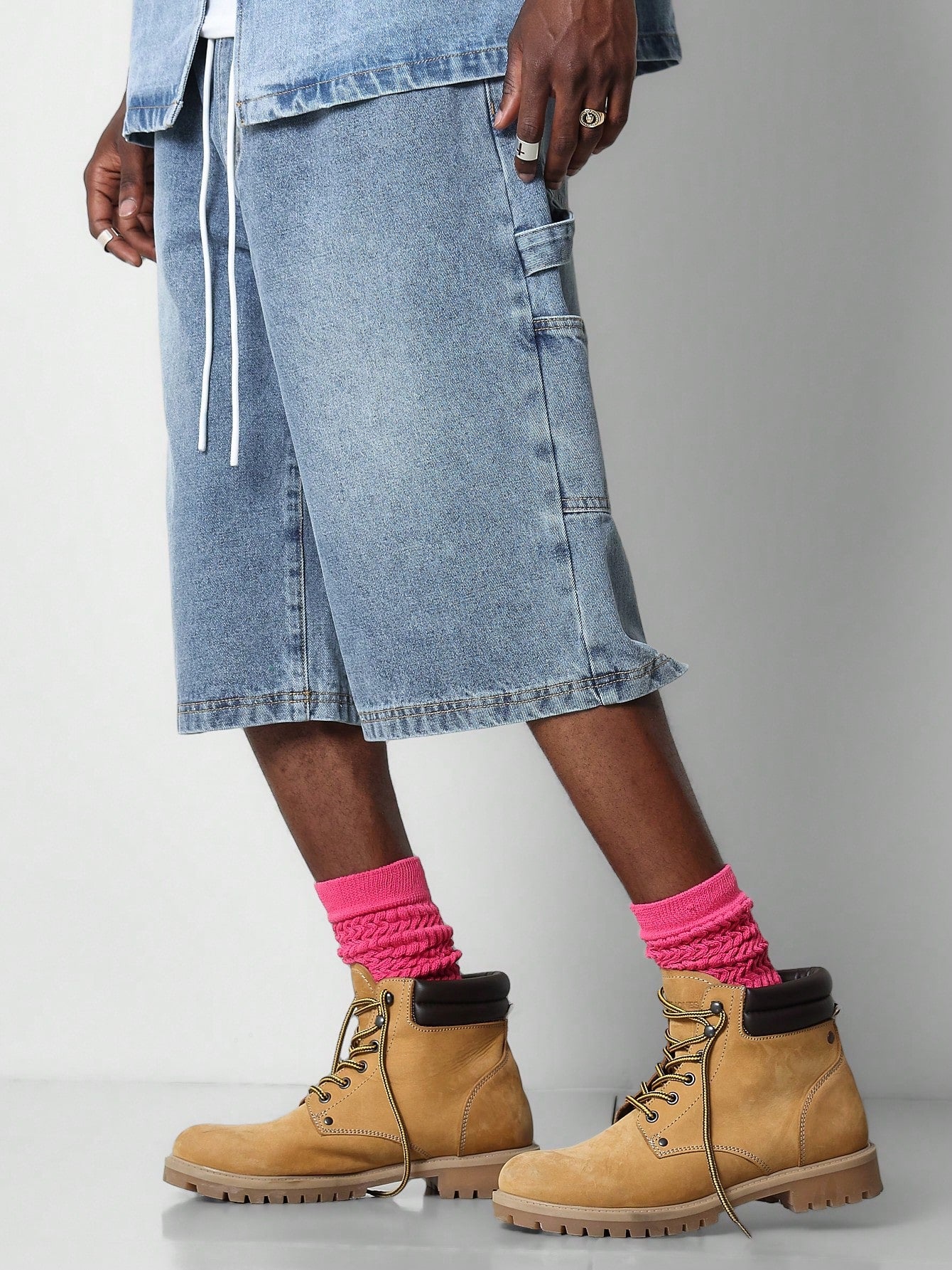 Double Waist Denim Jort