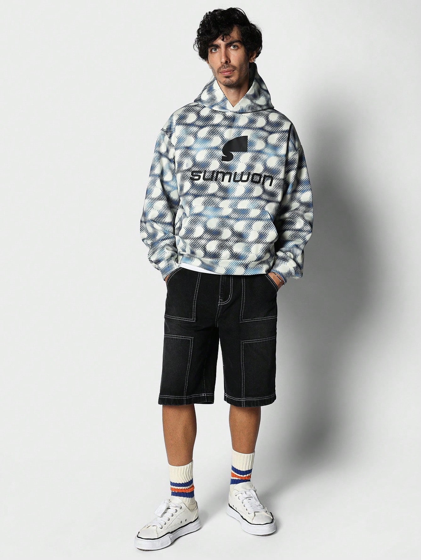 Regular Fit All Over Print Overhead Hoodie