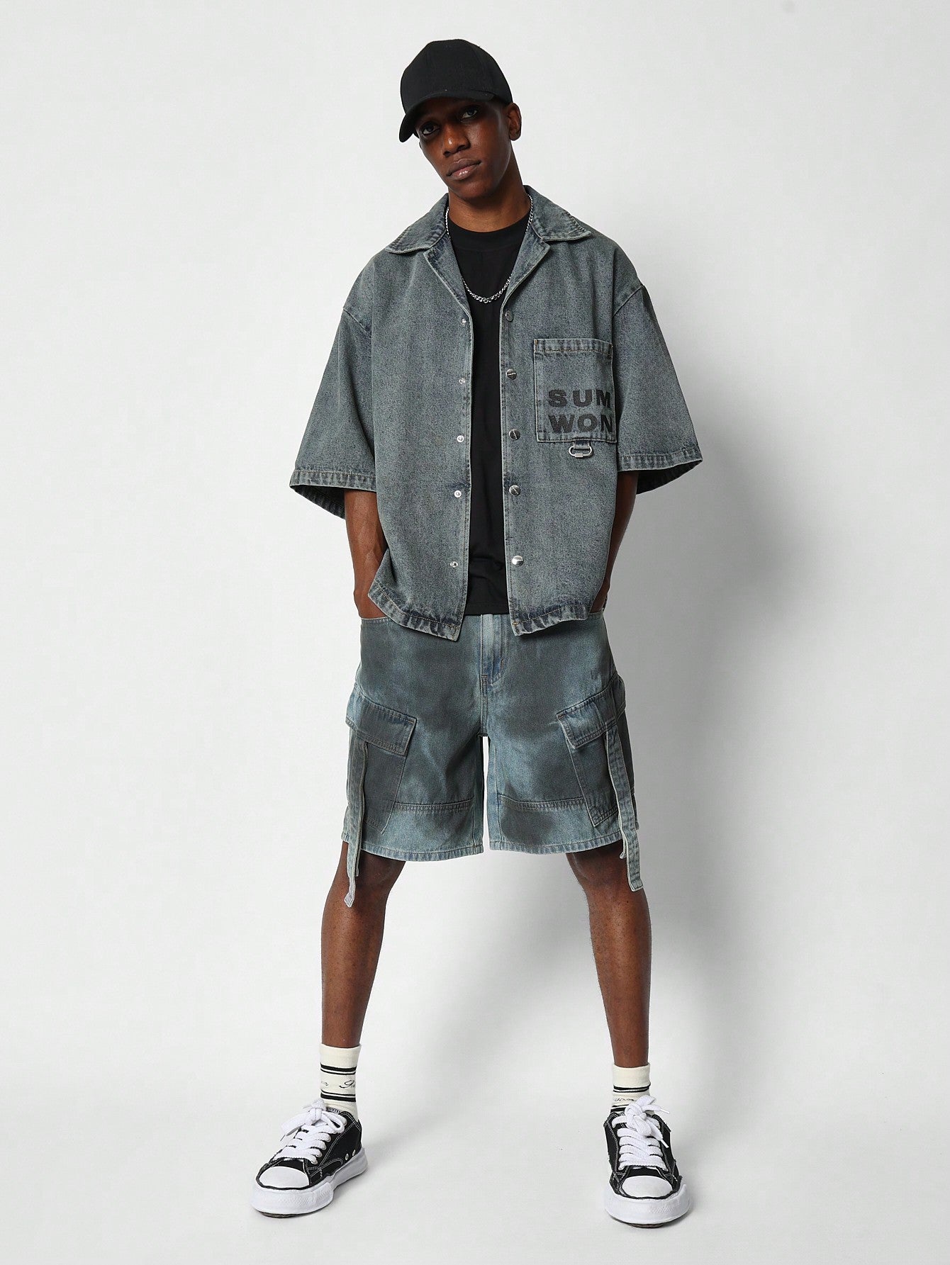 Denim Bermuda Cargo Short