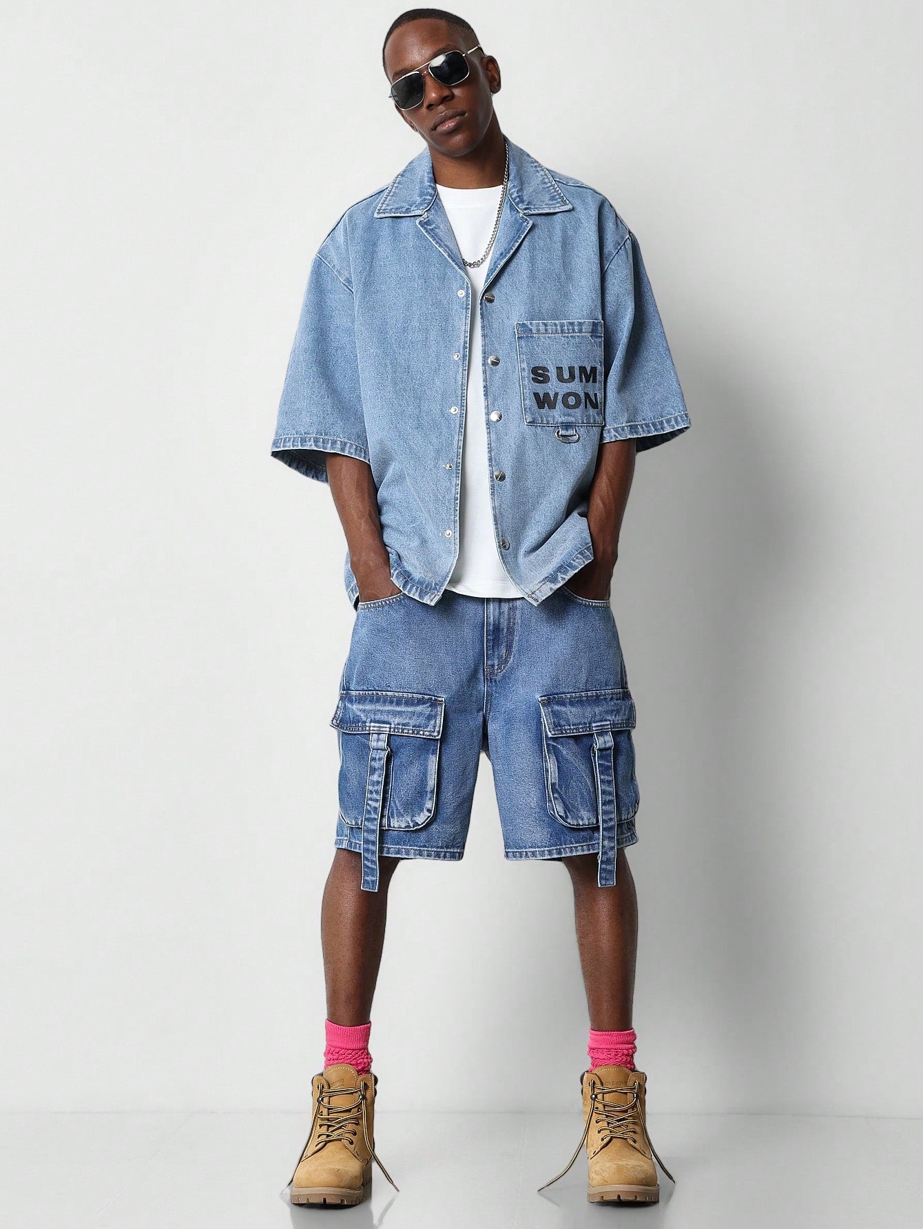 Denim Cargo Short