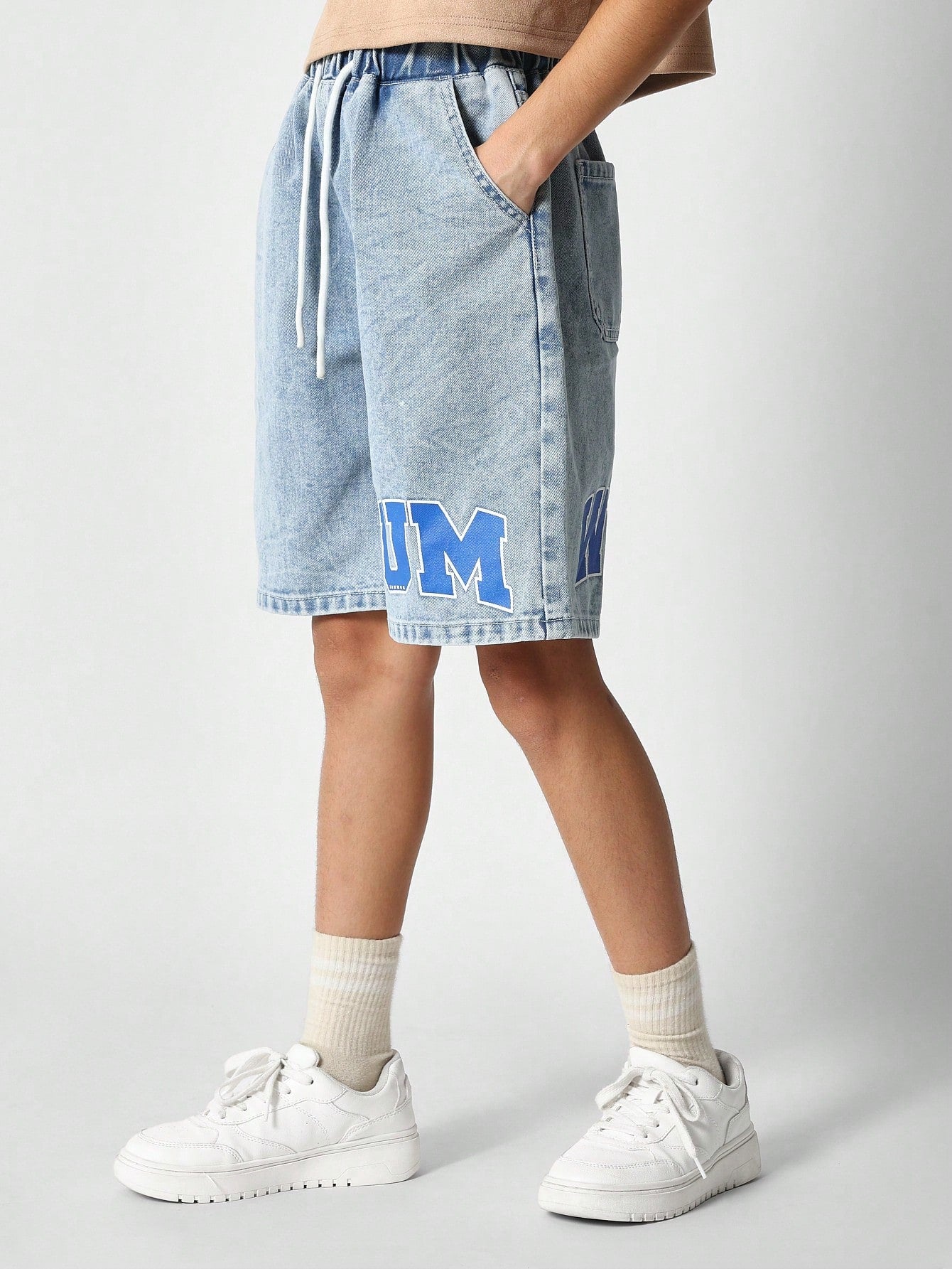 Tween Girls Pull On Drop Crotch Jort With Graphic Print