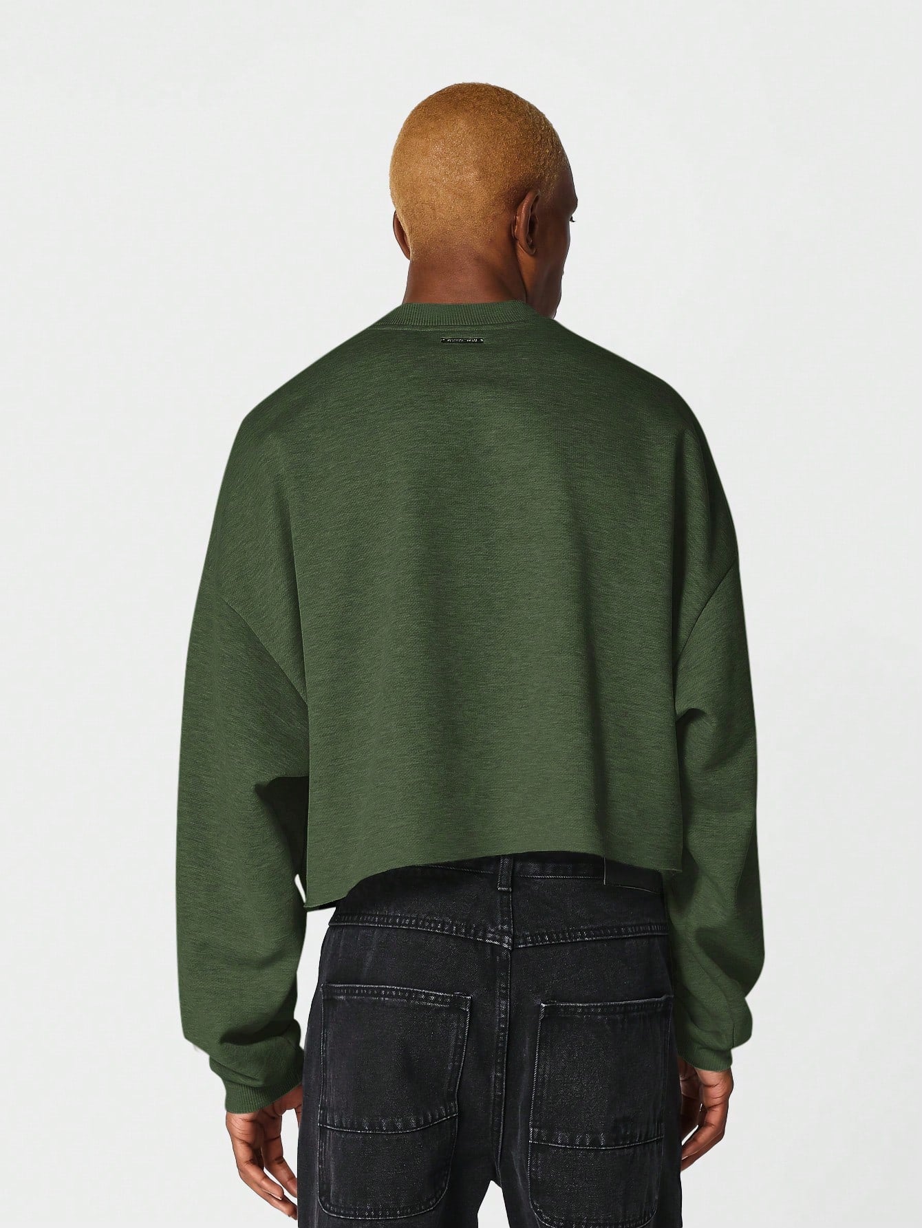 Crop Fit Crew Neck Sweatshirt