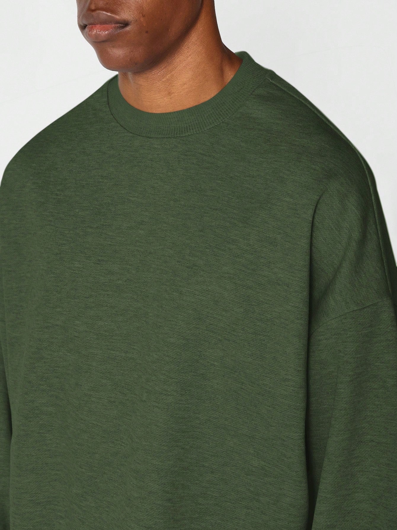 Crop Fit Crew Neck Sweatshirt