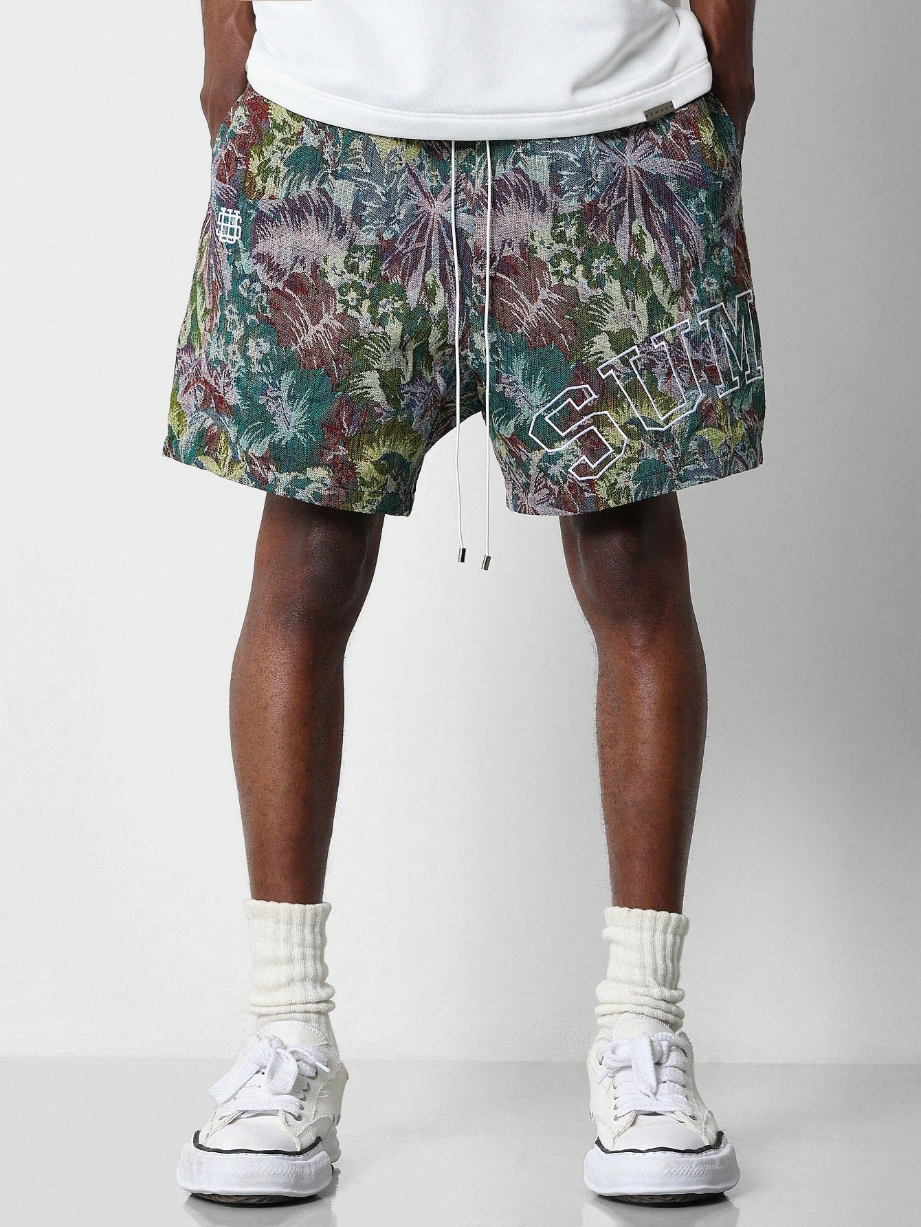 Jacquard Short With Embroidery